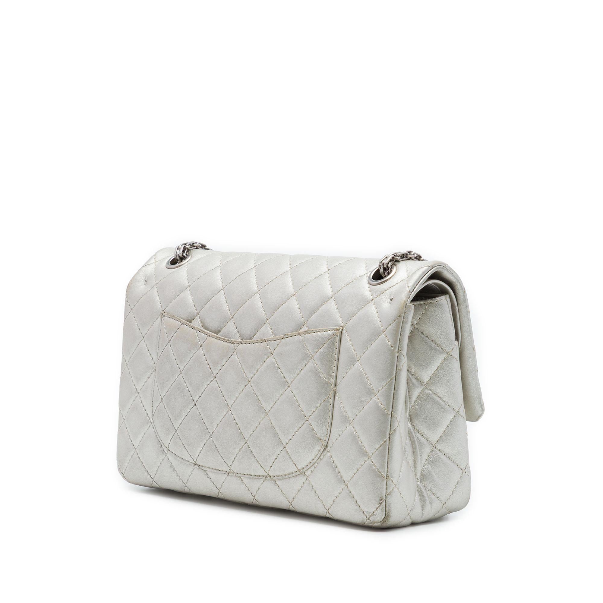 Chanel Quilted Metallic Aged Calfskin Reissue 2.55 Double Flap 226