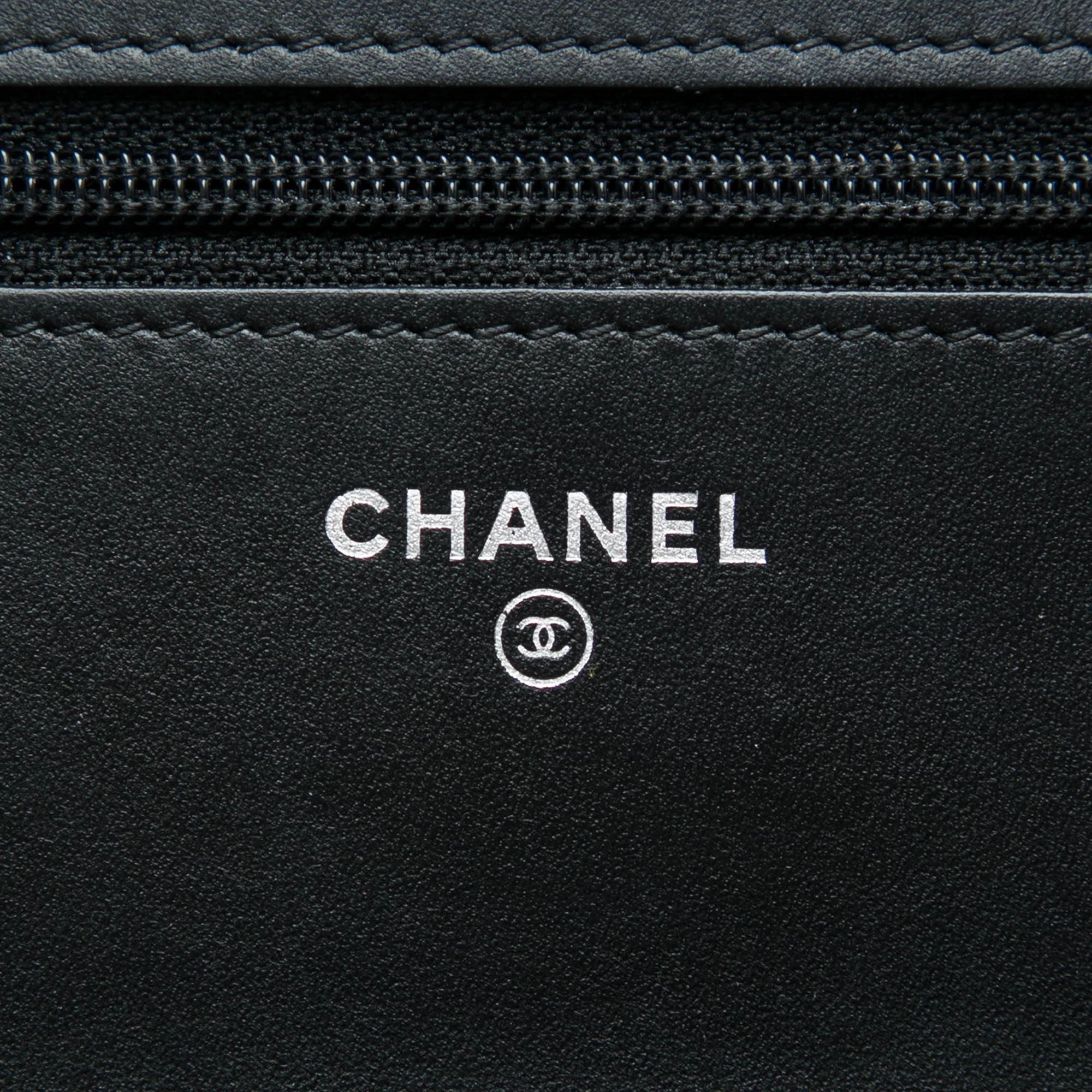 Chanel Quilted Patent Boy Wallet on Chain