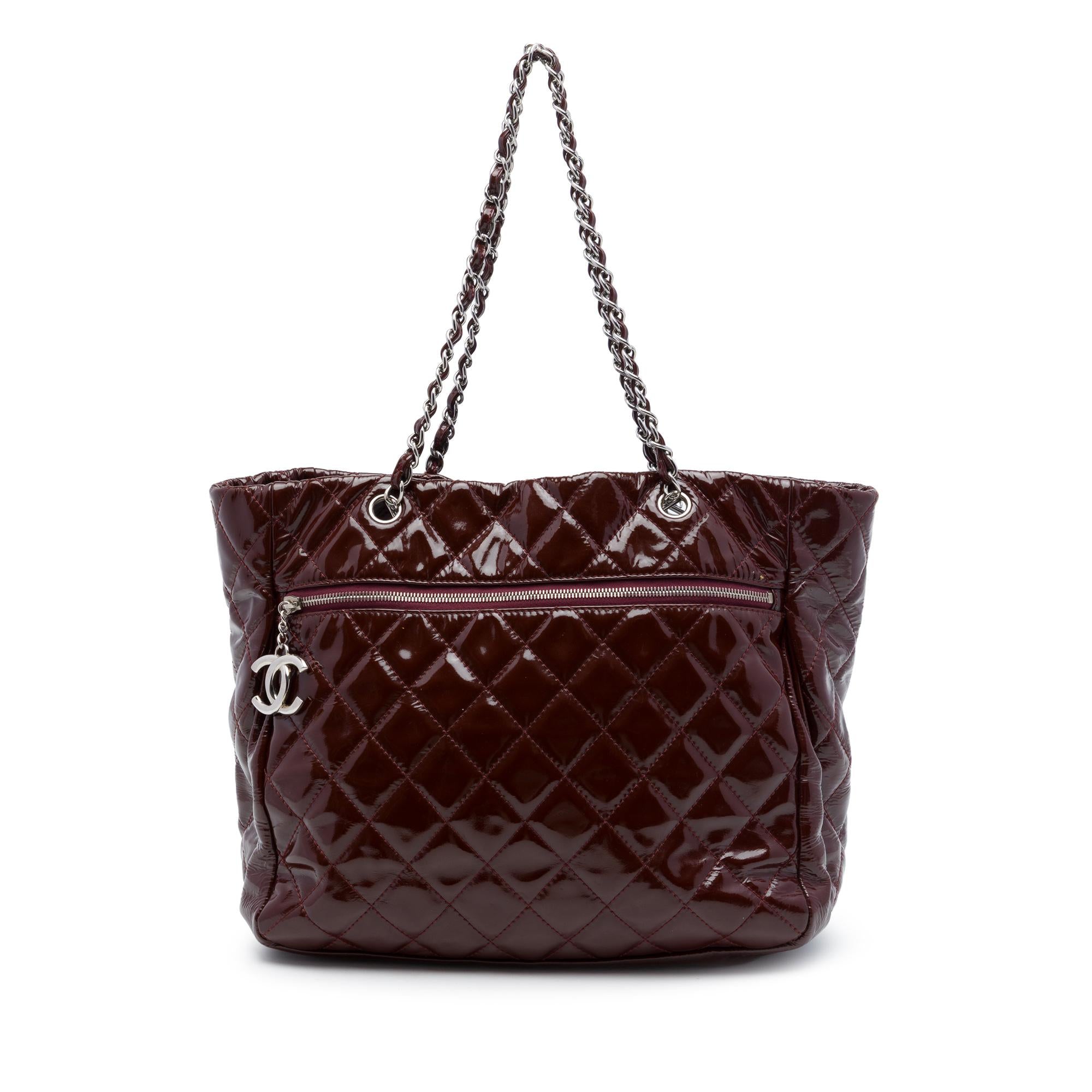 Chanel Quilted Patent Chic and Glitter Ligne Tote