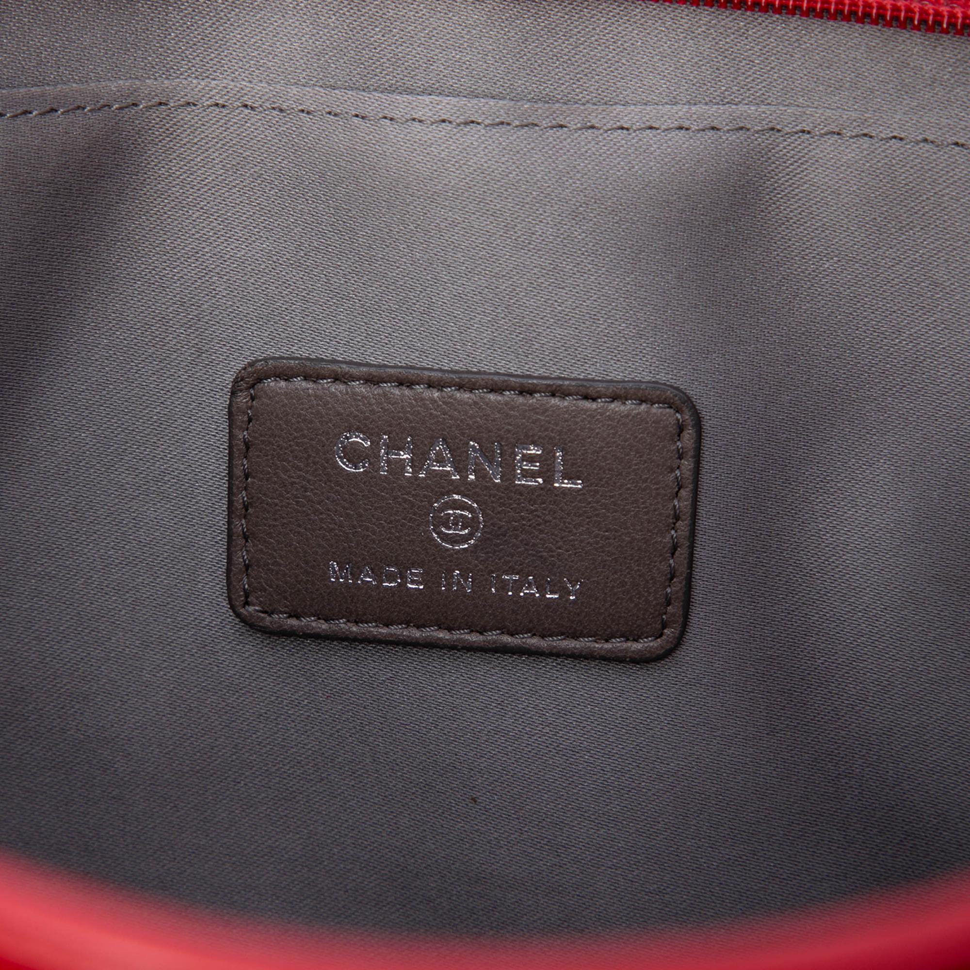 Chanel Quilted Patent Embossed Lucky Symbols Pochette