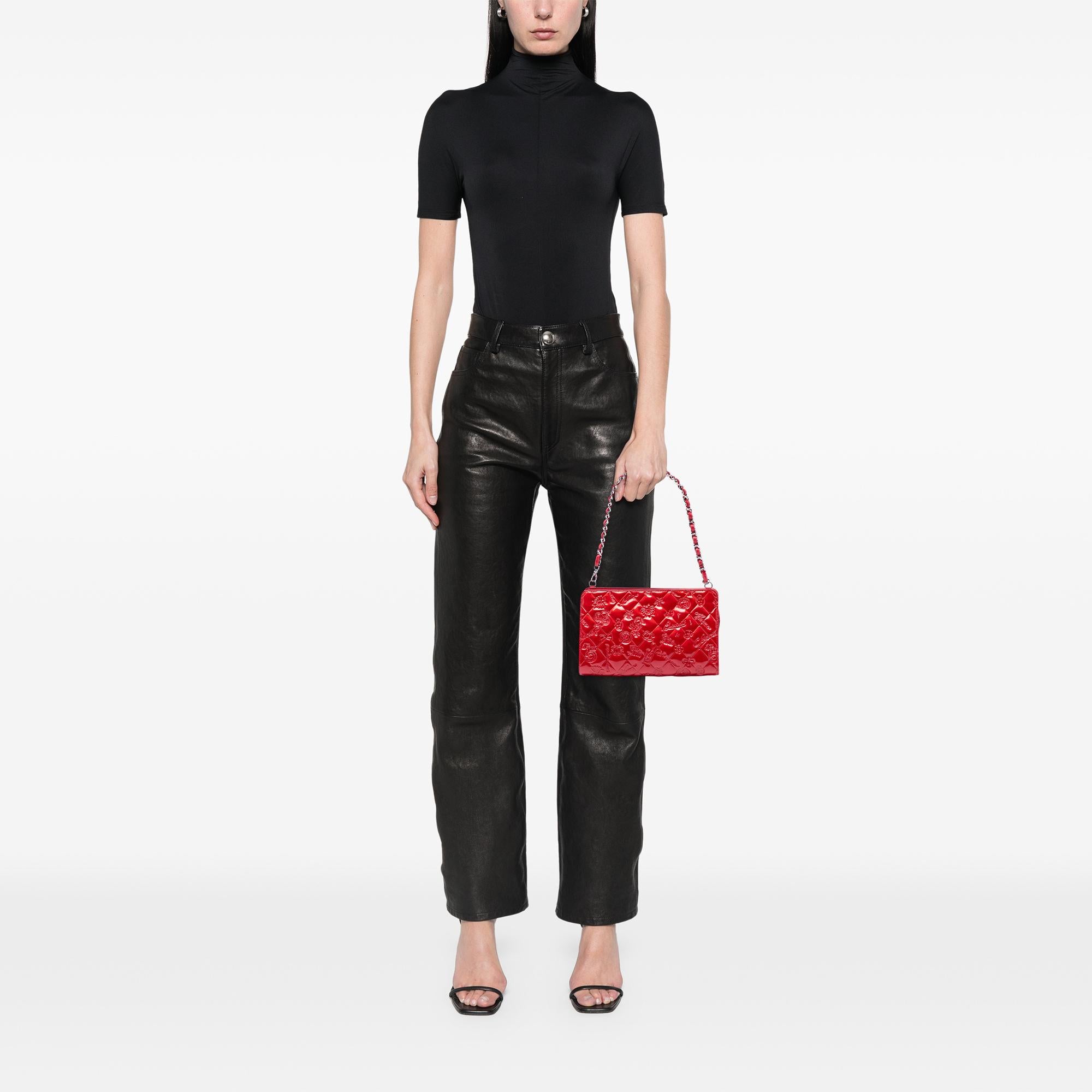 Chanel Quilted Patent Embossed Lucky Symbols Pochette