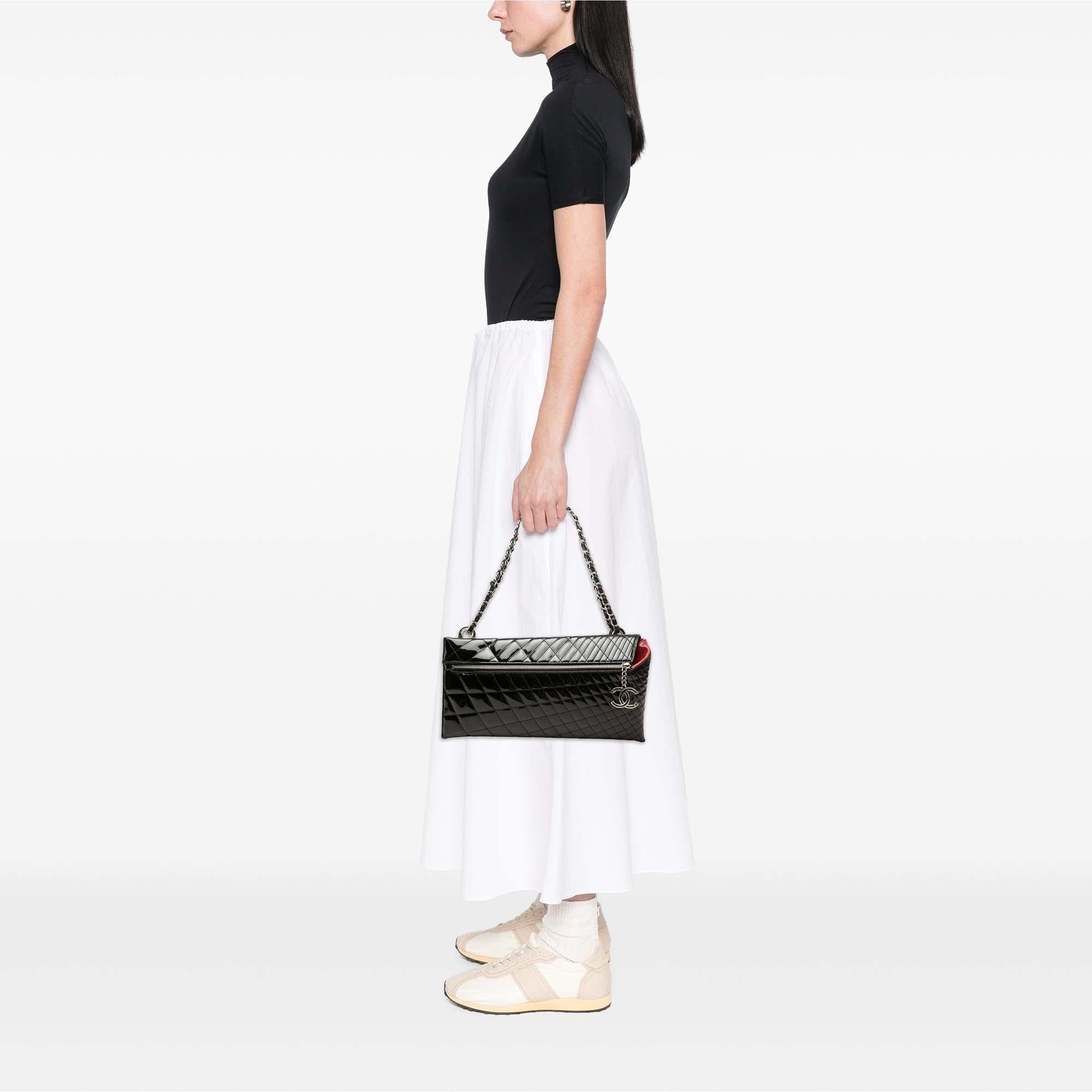 Chanel Quilted Patent Geometric Kaleidoscope Shoulder Bag