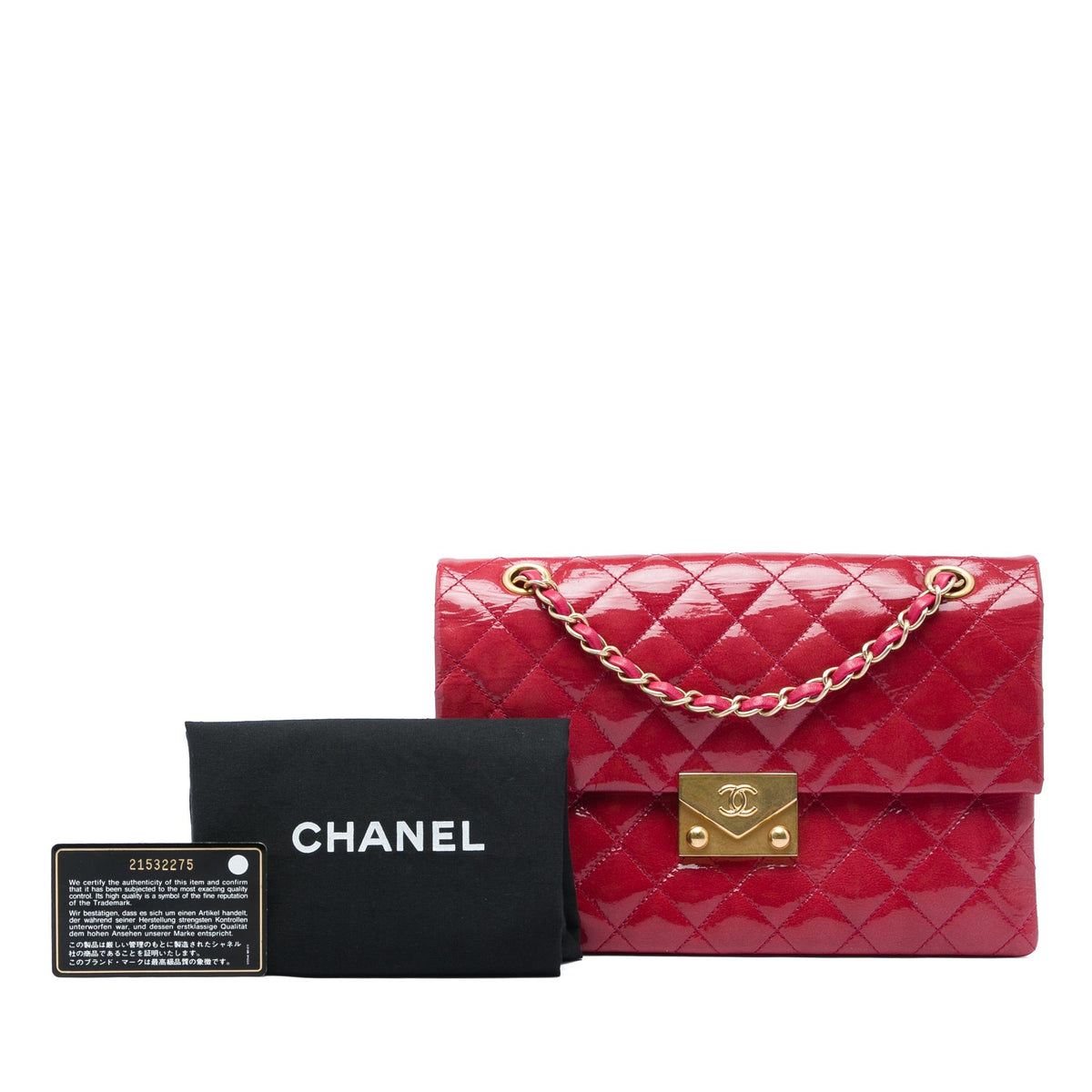 Chanel Quilted Patent Goatskin Pagoda Accordion Flap