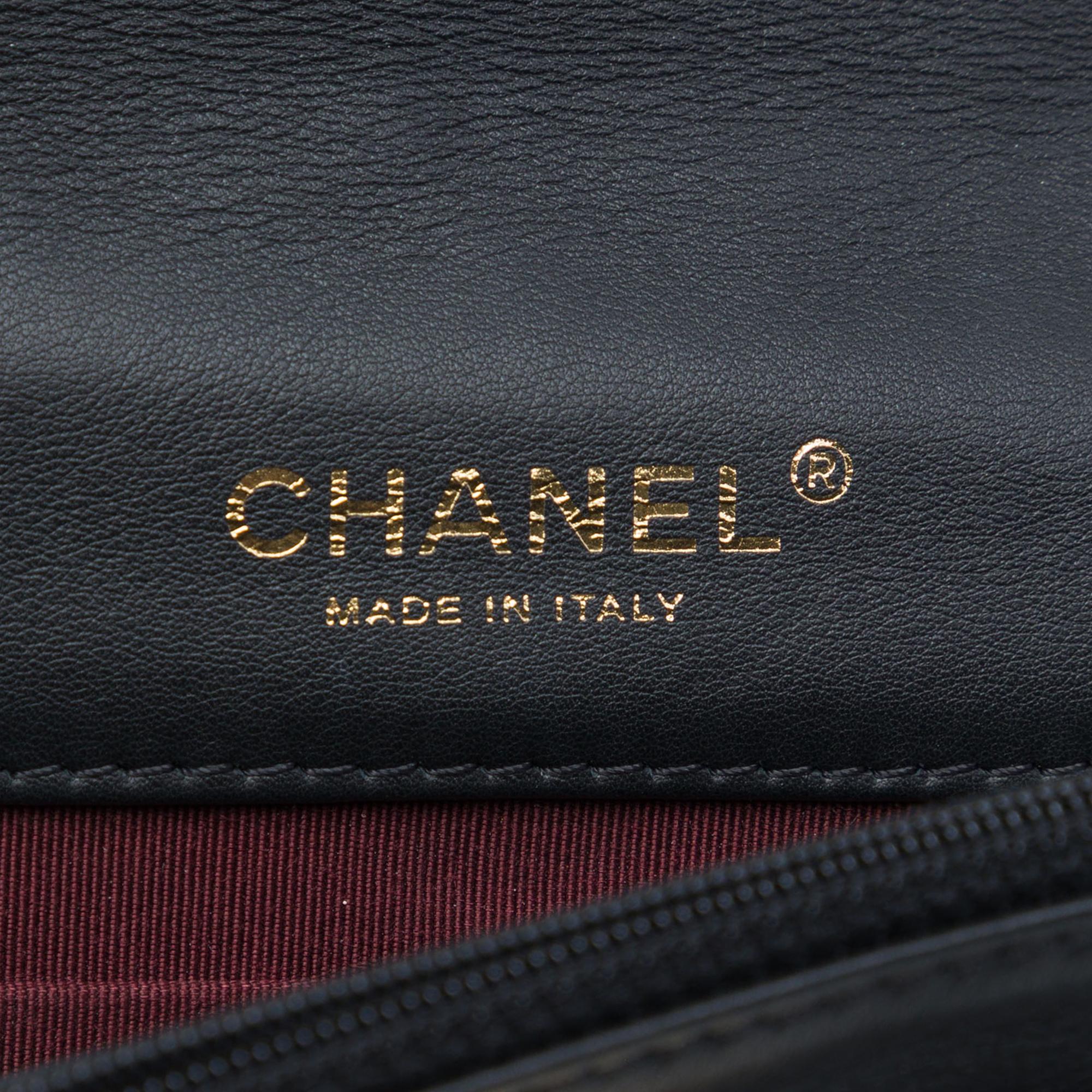 Chanel Quilted Patent Golden Class East West Wallet on Chain