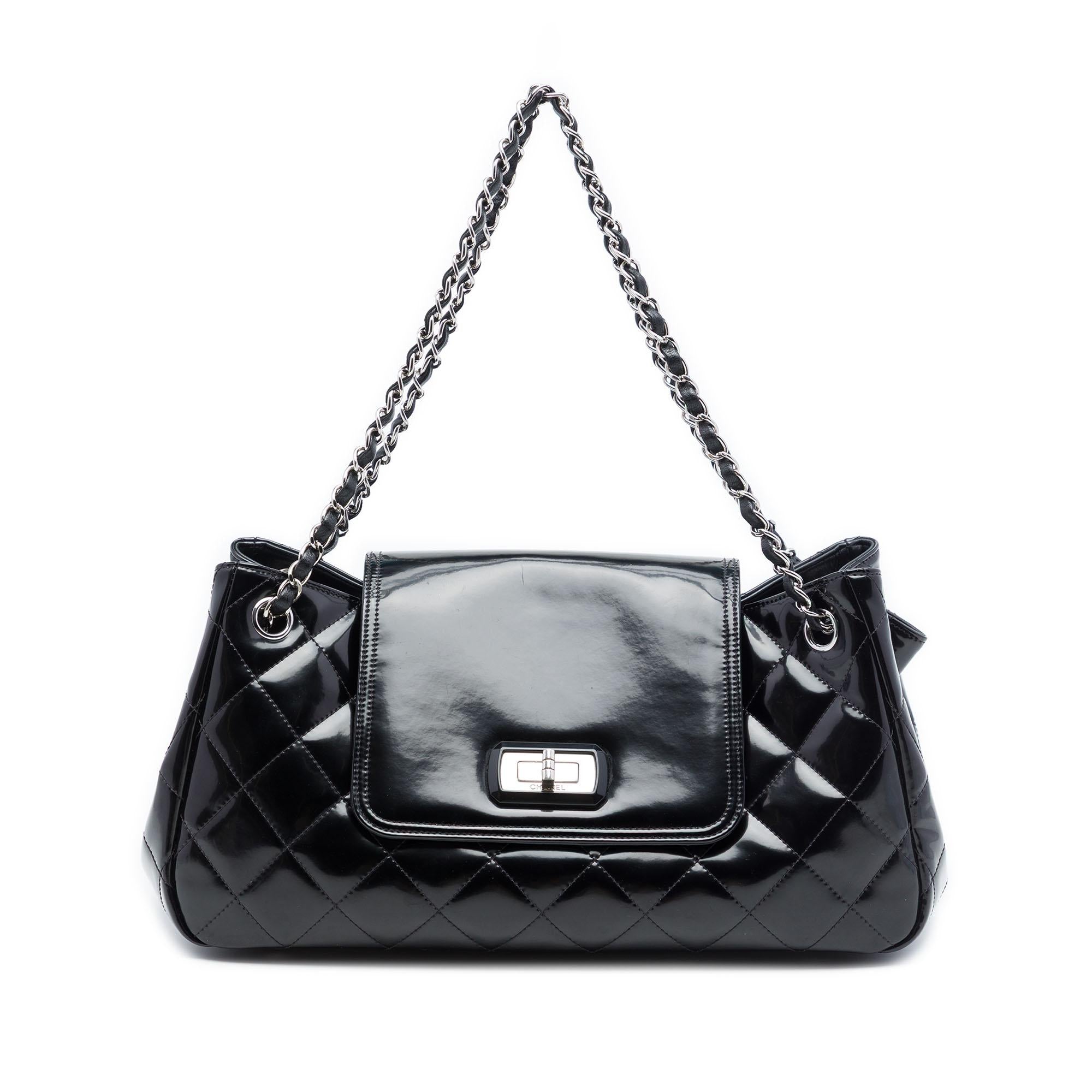 Chanel Quilted Patent Reissue 2.55 Accordion Flap