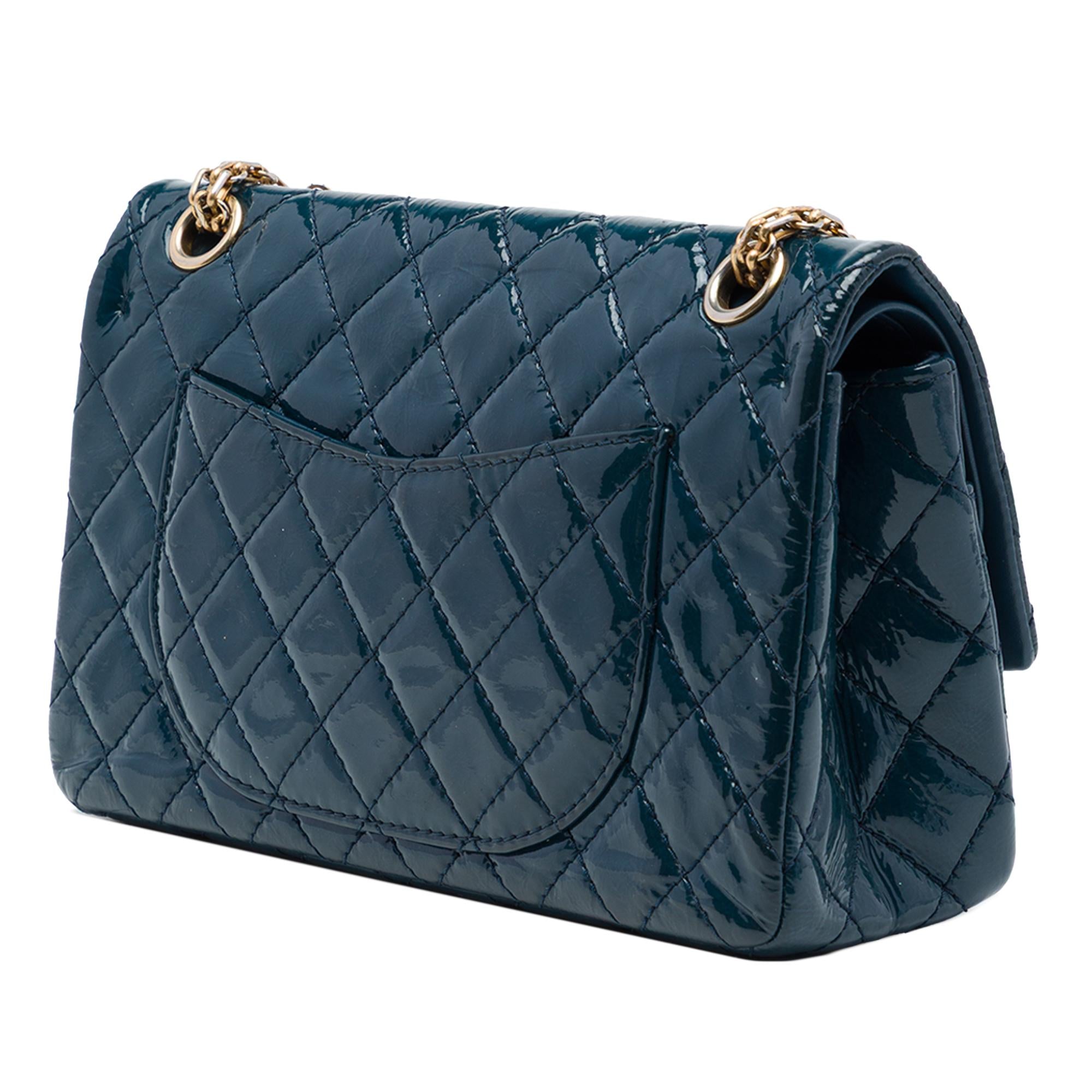 Chanel Quilted Patent Reissue 2.55 Double Flap 225