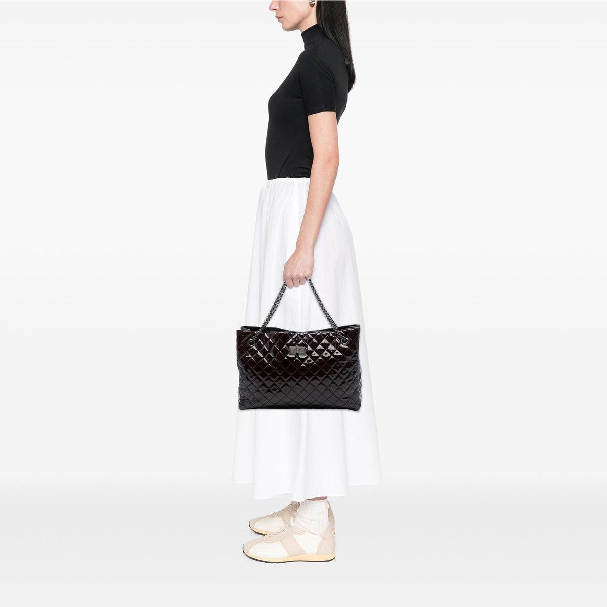 Chanel Quilted Patent Reissue 2.55 Tote
