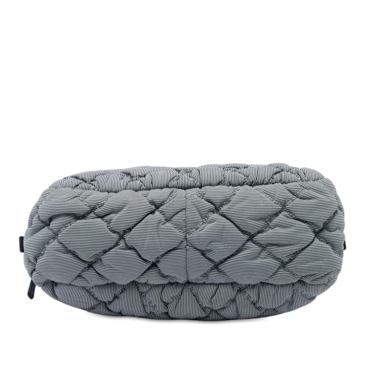 Chanel Quilted Striped Nylon Bubble Shoulder Bag