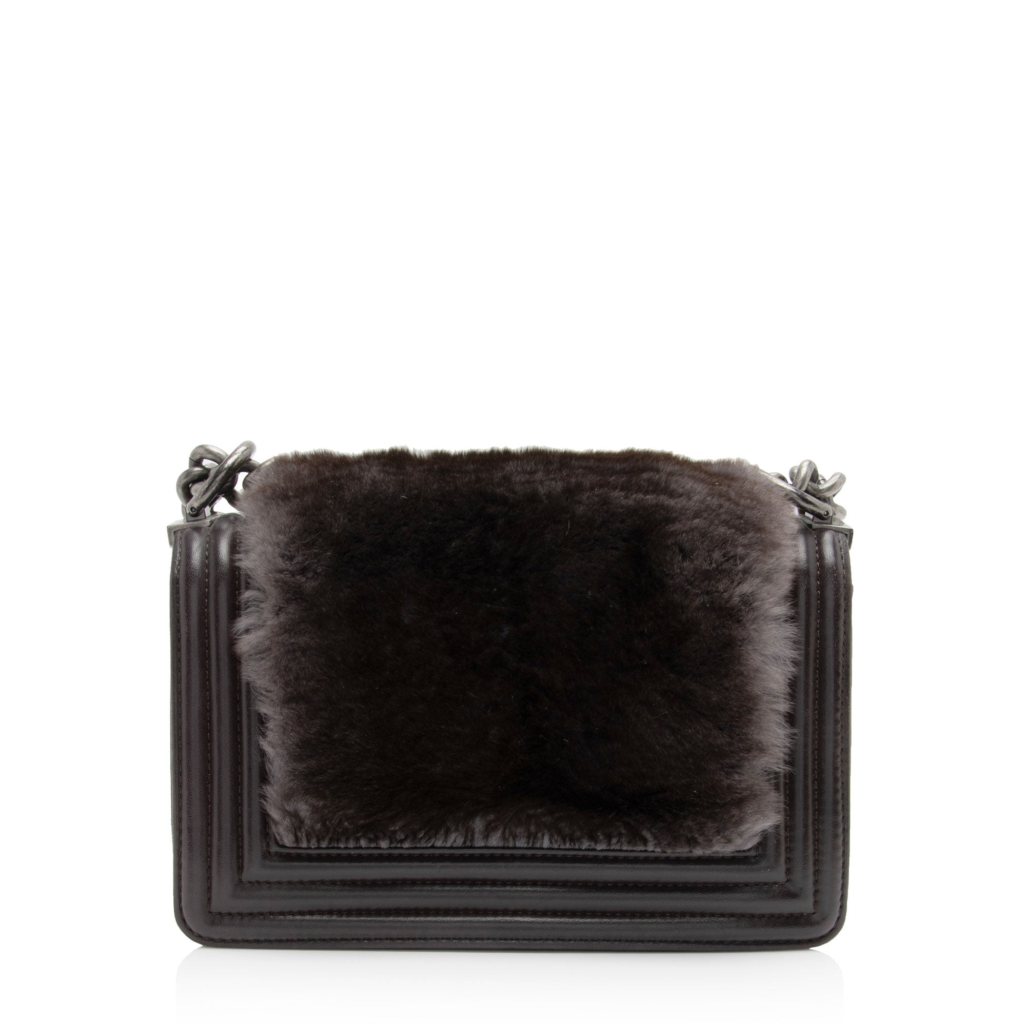 Chanel Rabbit Fur Small Boy Bag