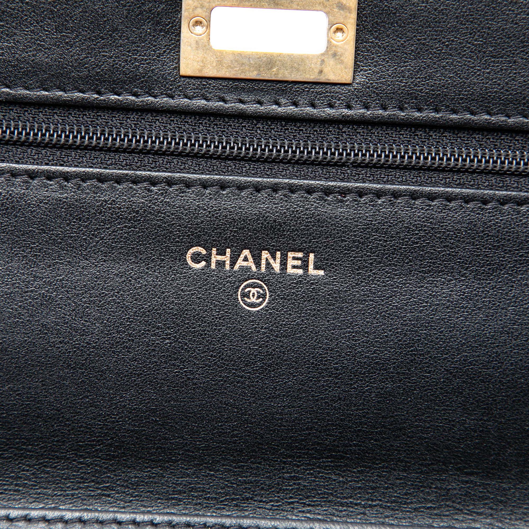 Chanel Reissue 2.55 Chevron Aged Calfskin Wallet on Chain
