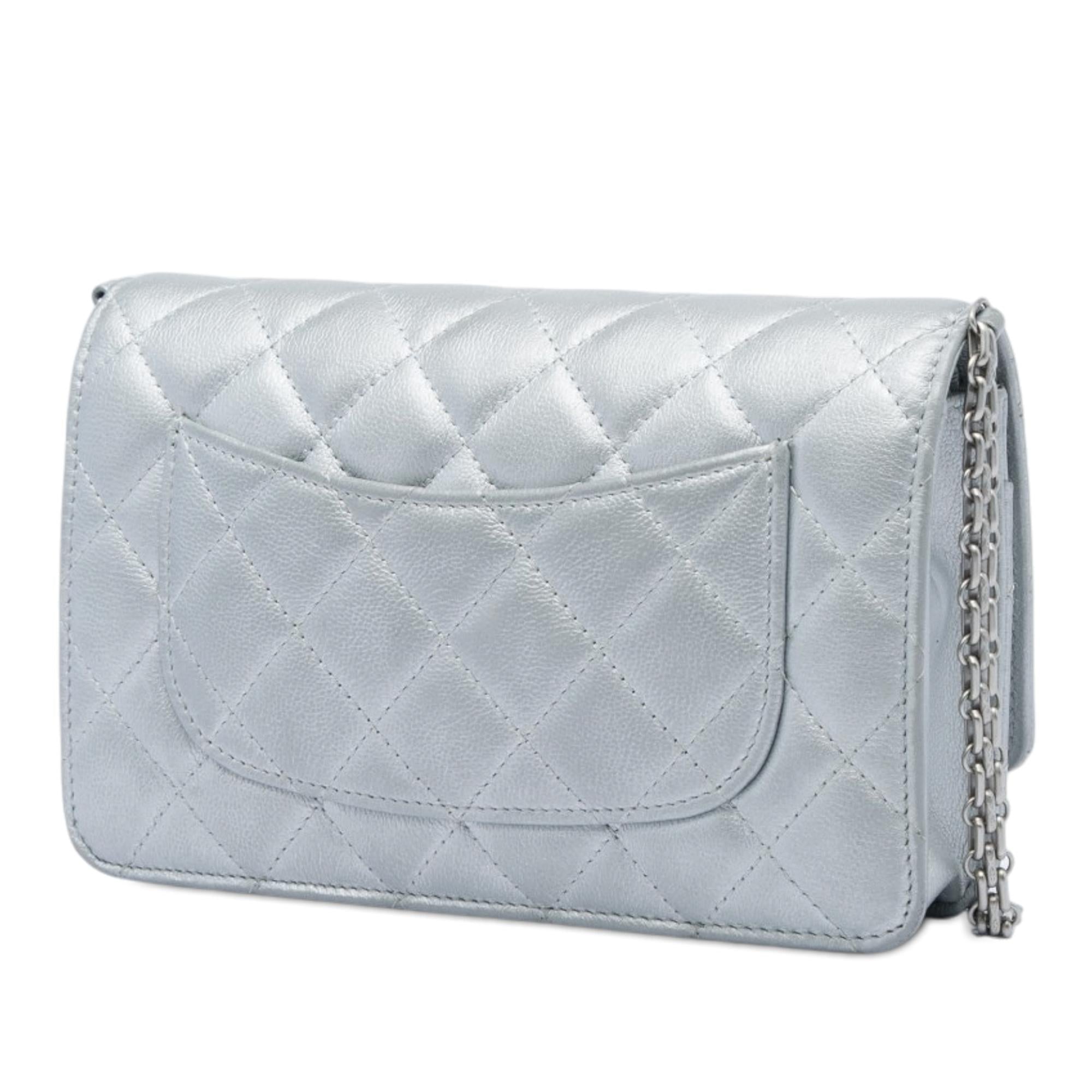 Chanel Reissue 2.55 Quilted Metallic Aged Calfskin Wallet on Chain