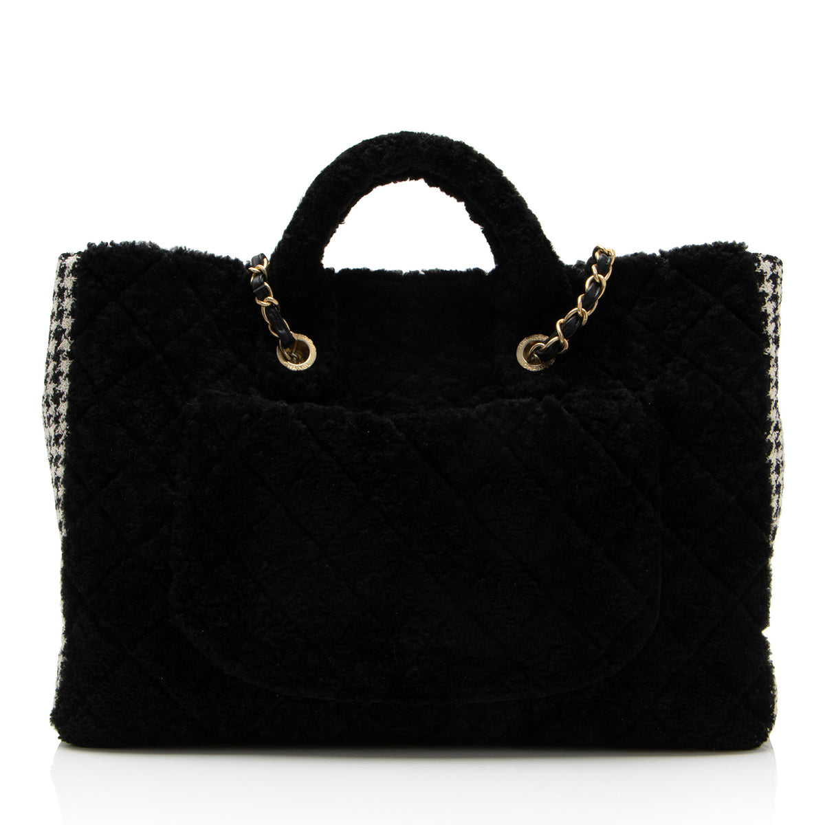 Chanel Shearling Tweed Fantasy Shopping Tote