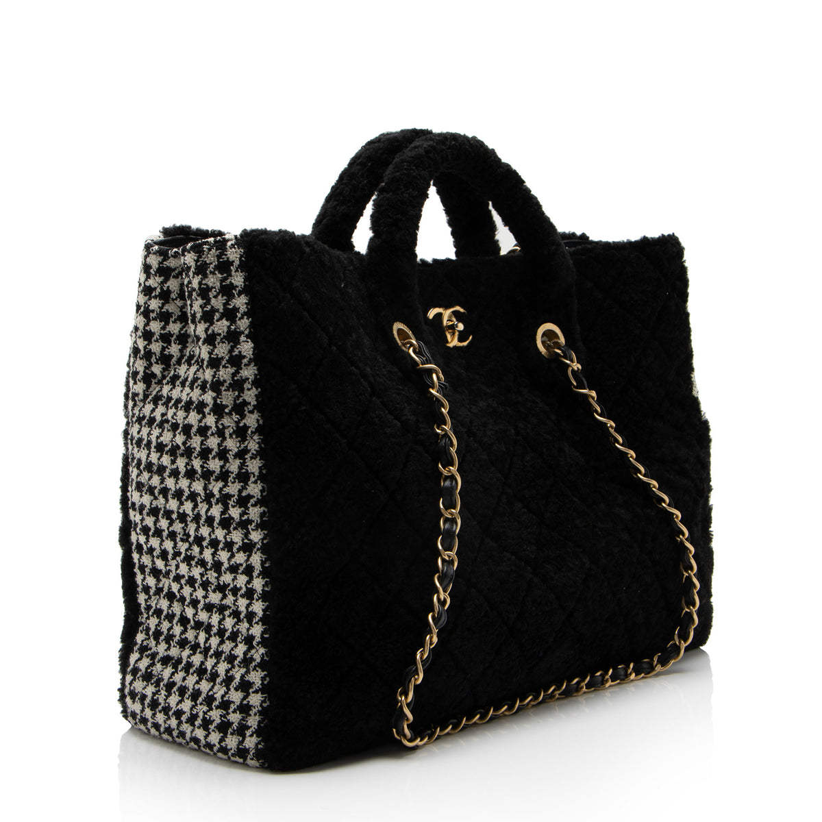 Chanel Shearling Tweed Fantasy Shopping Tote