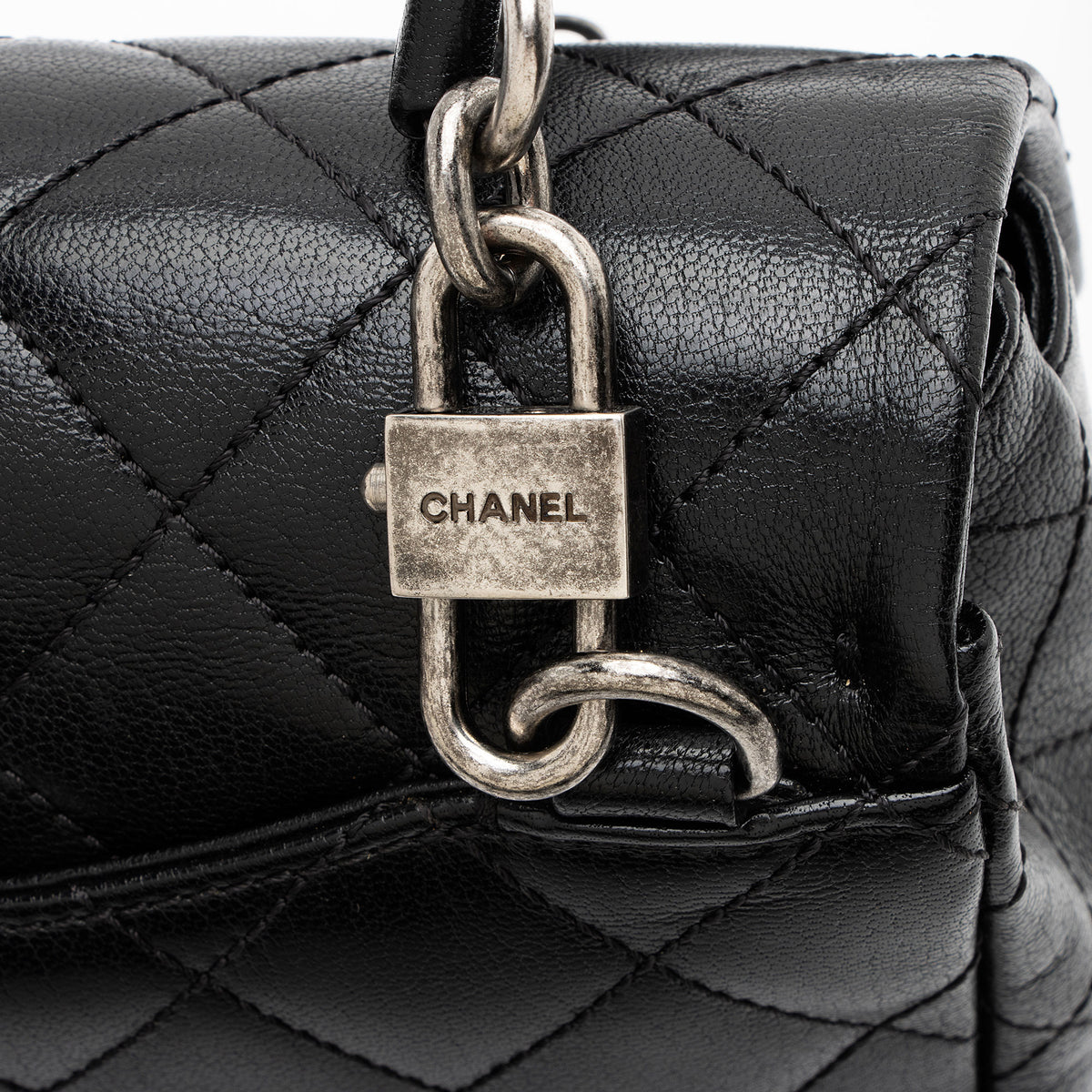 Chanel Shiny Goatskin Double Carry Small Flap Bag