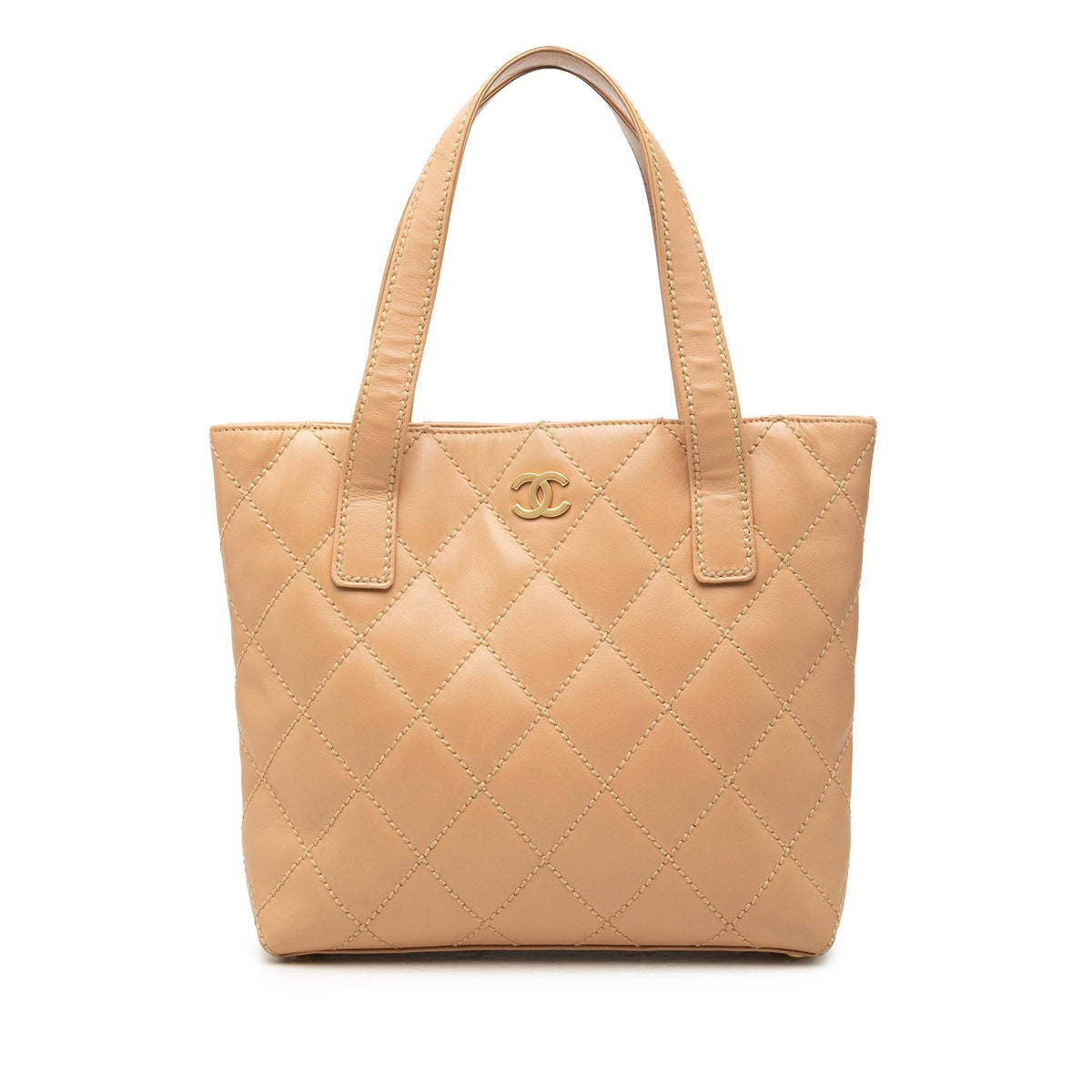 Chanel Small CC Calfskin Wild Stitch Tote
