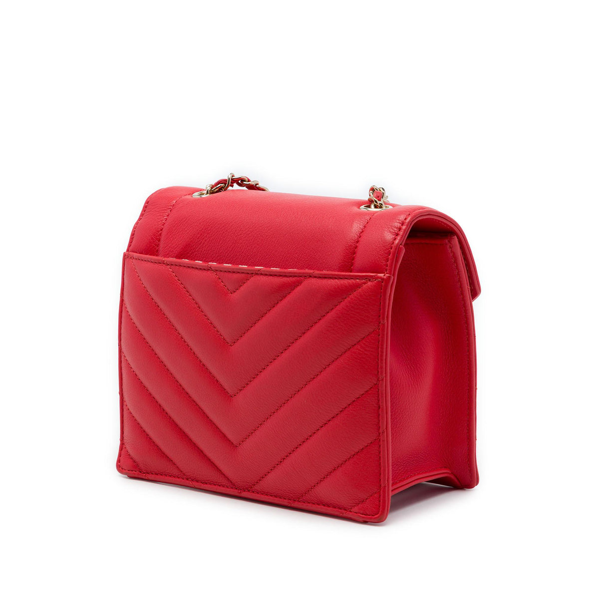 Chanel Small CC Chevron Calfskin Envelope Flap