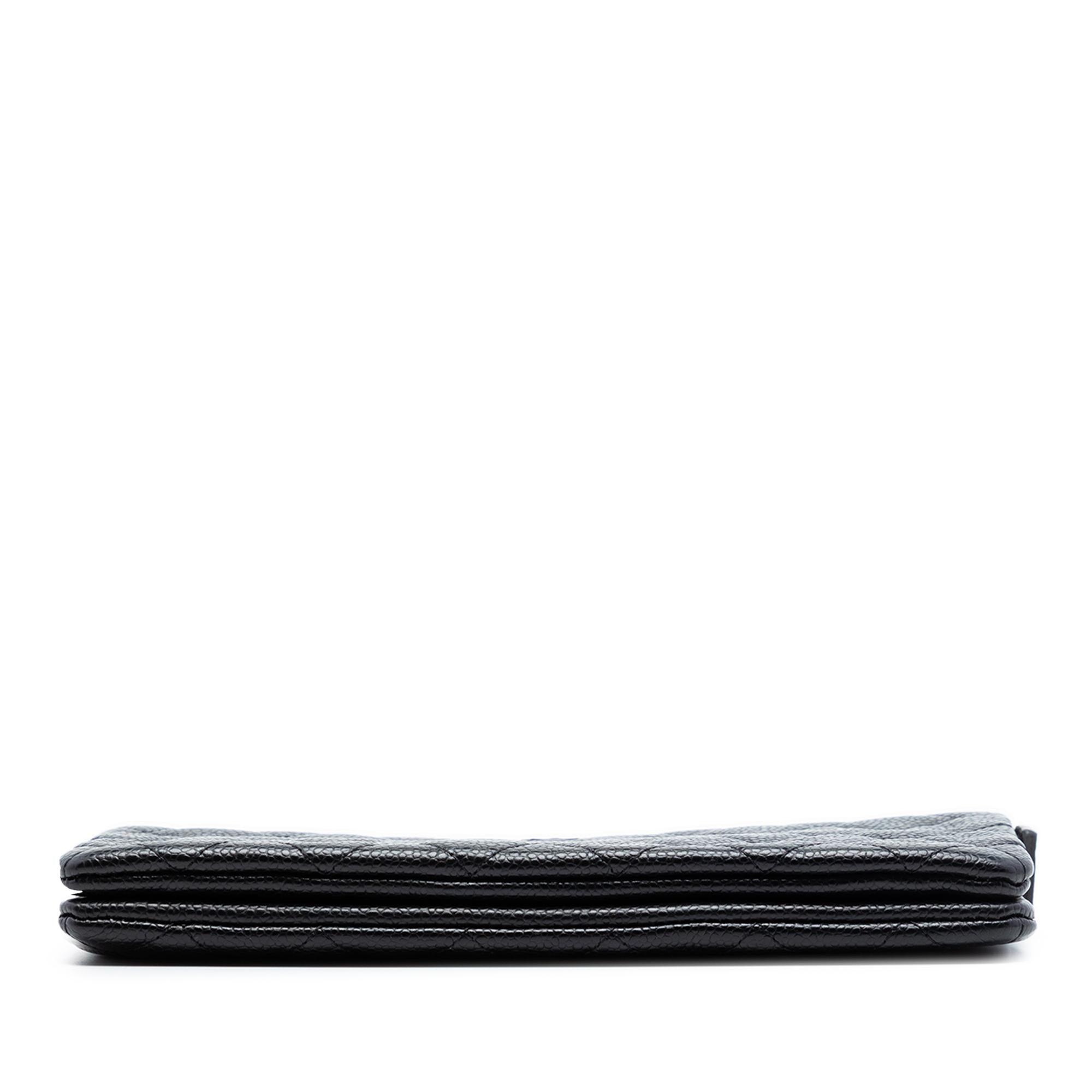 Chanel Small CC Quilted Caviar Zip Pouch
