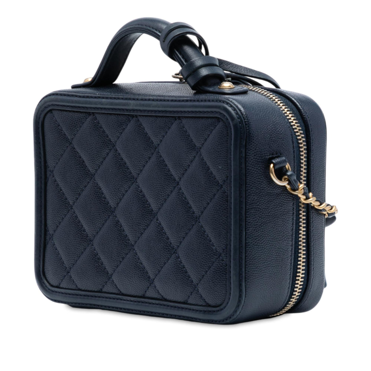 Chanel Small Caviar CC Filigree Vanity Case