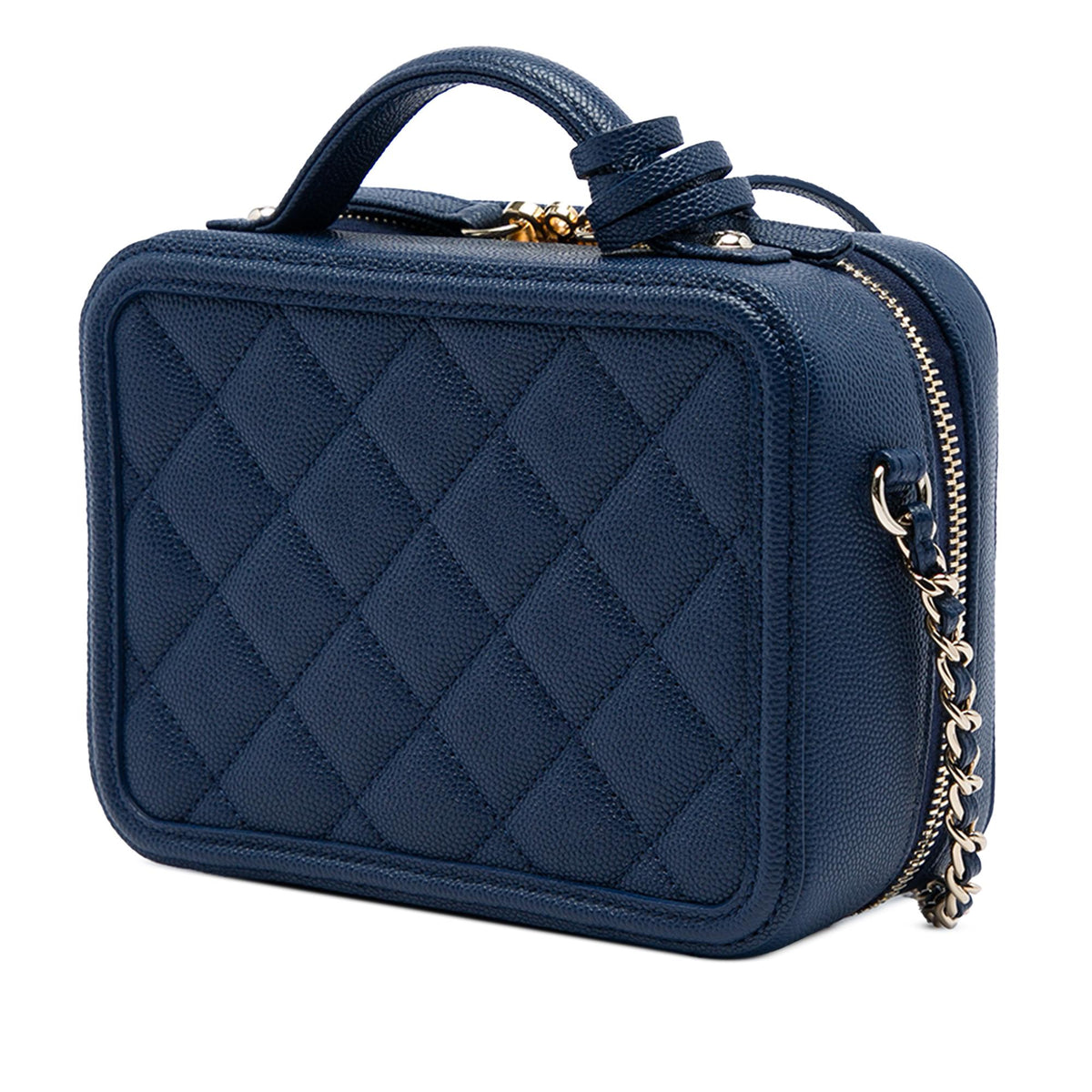 Chanel Small Caviar CC Filigree Vanity Case