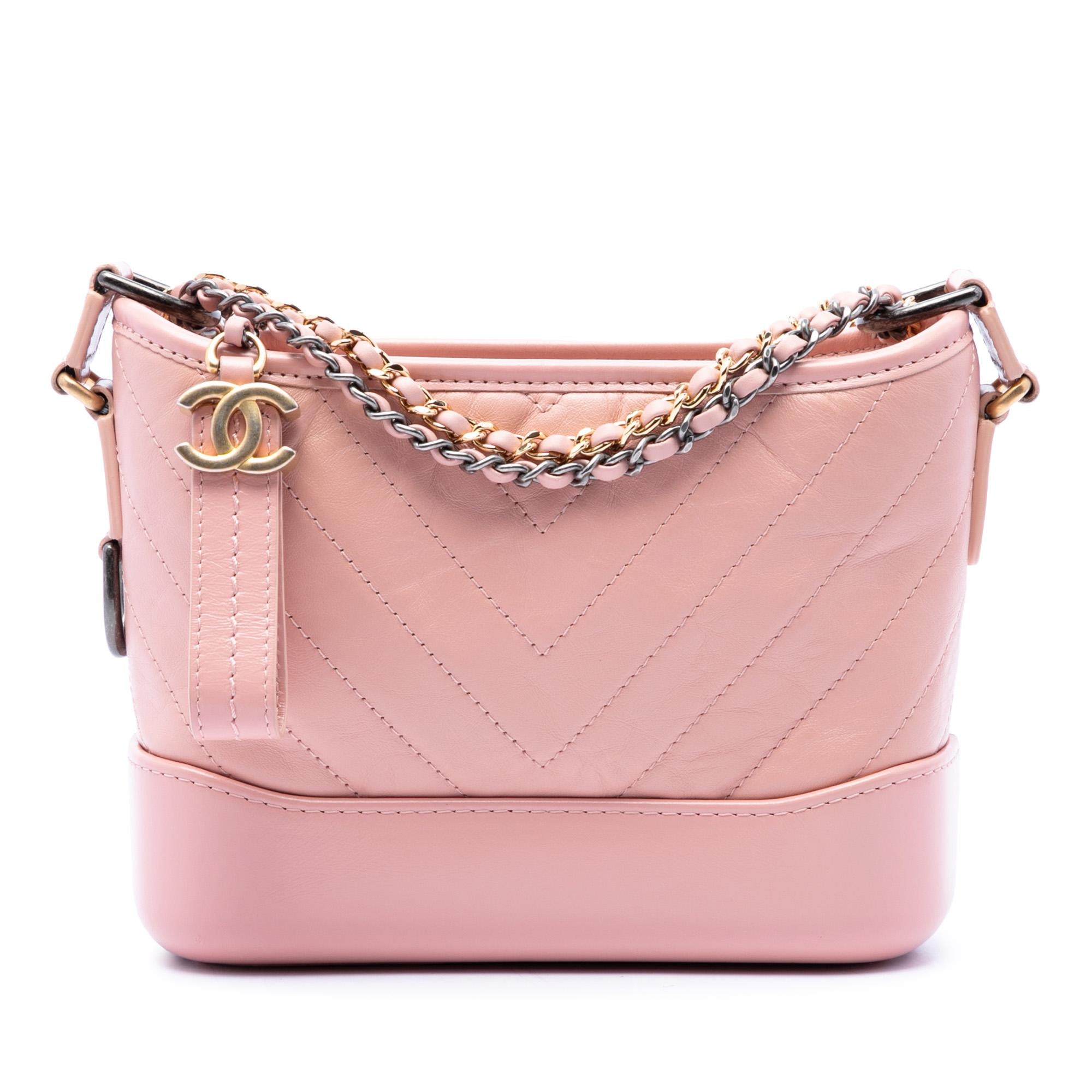 Chanel Small Chevron Aged Calfskin Gabrielle Hobo