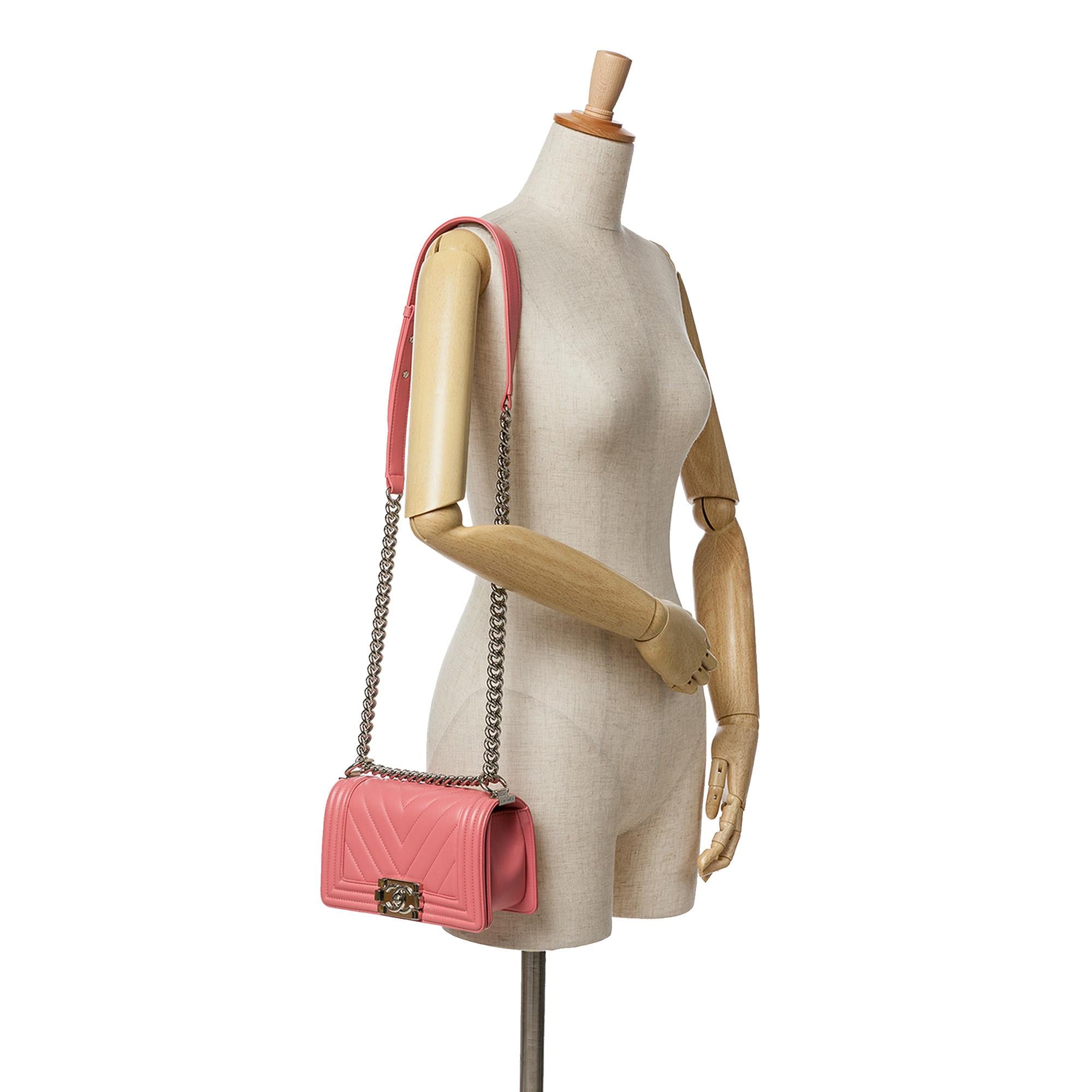 Chanel Small Chevron Lambskin Boy Flap