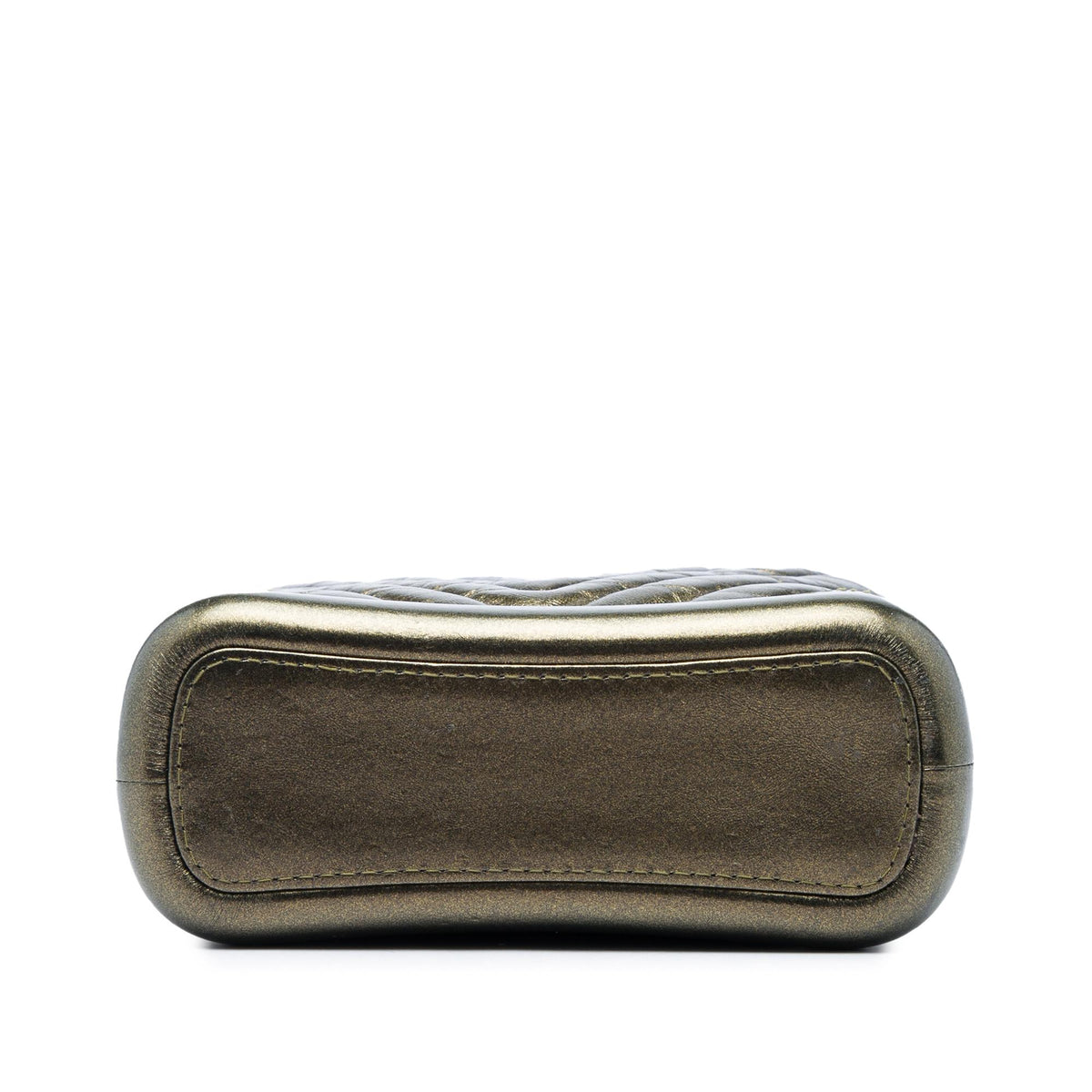 Chanel Small Chevron Quilted Metallic Aged Calfskin Gabrielle Crossbody