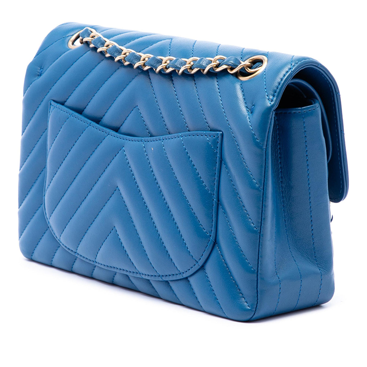 Chanel Small Classic Chevron Lambskin Double Flap