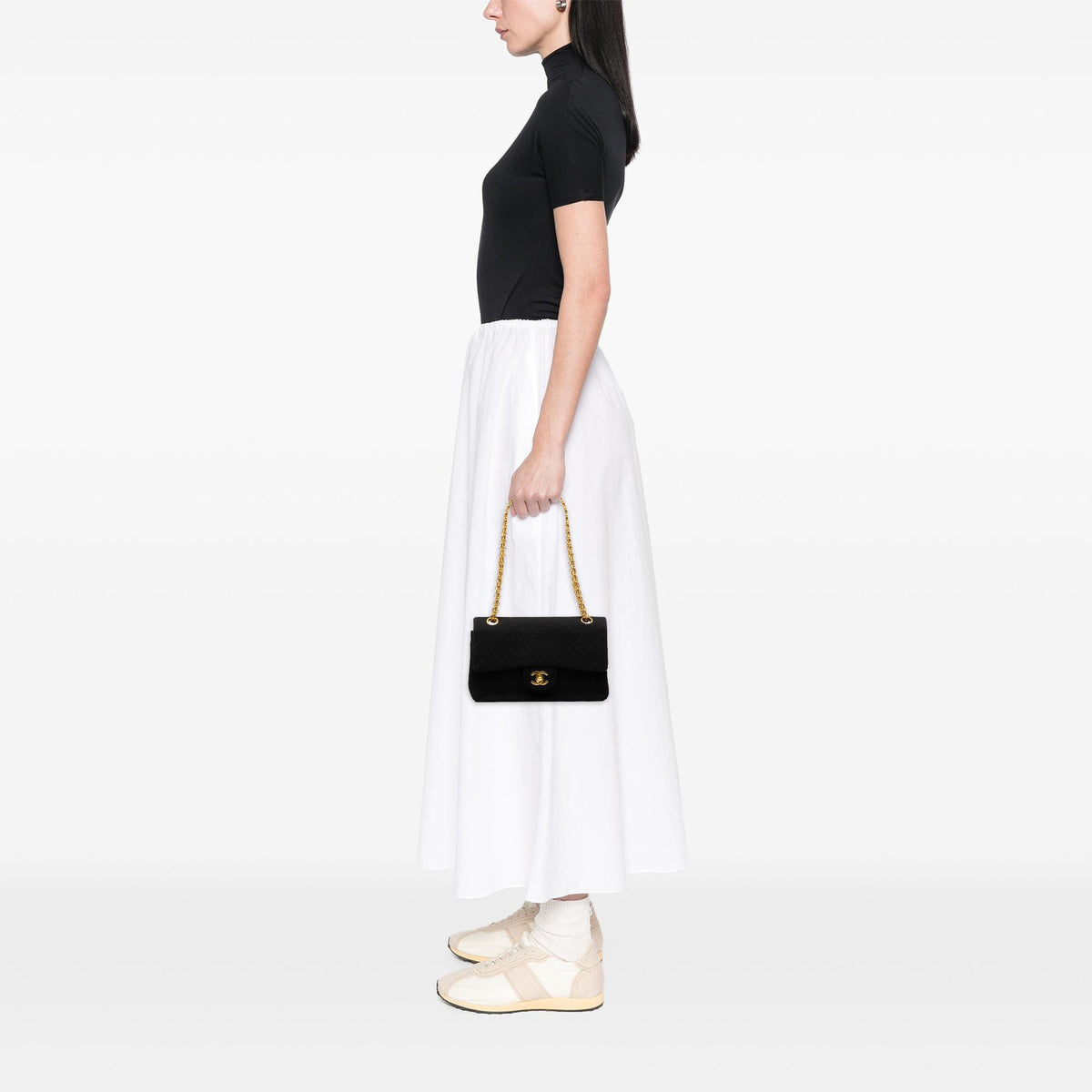 Chanel Small Classic Jersey Double Flap