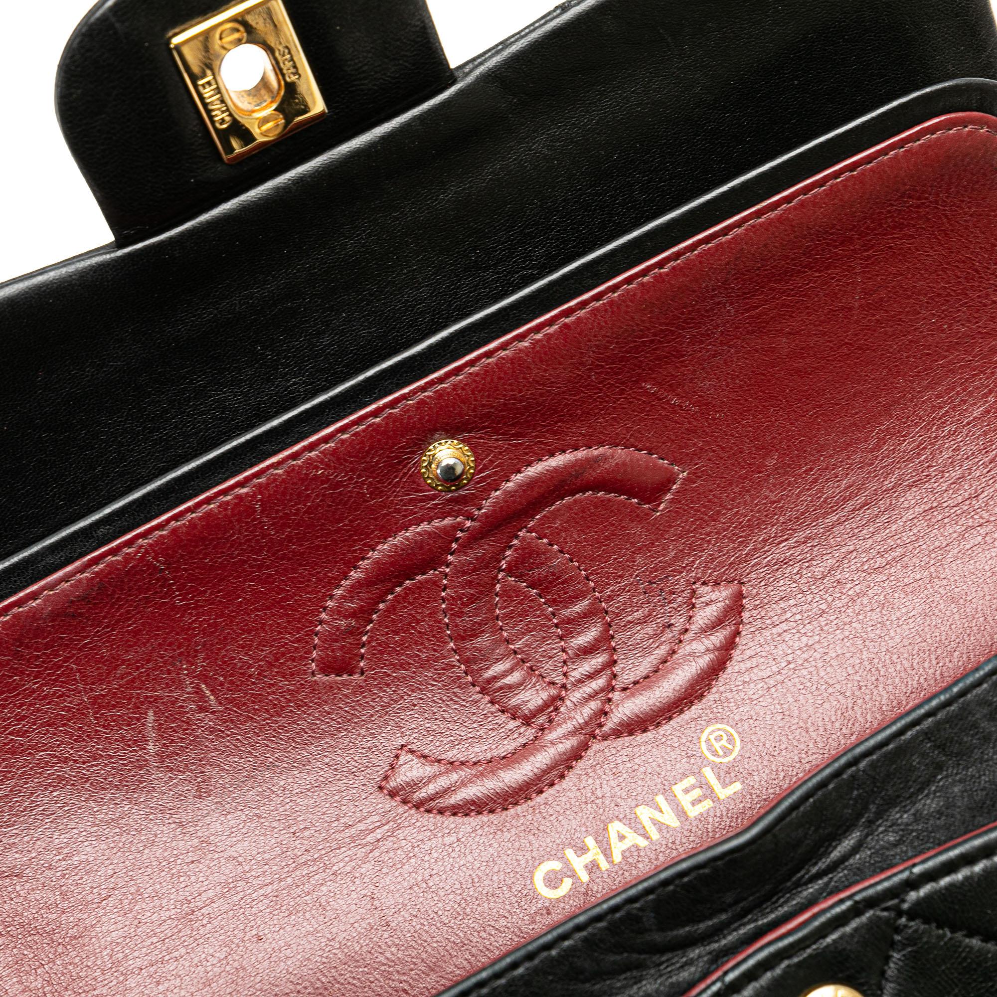 Chanel Small Classic Lambskin Double Flap (SHG-4PLN3c)
