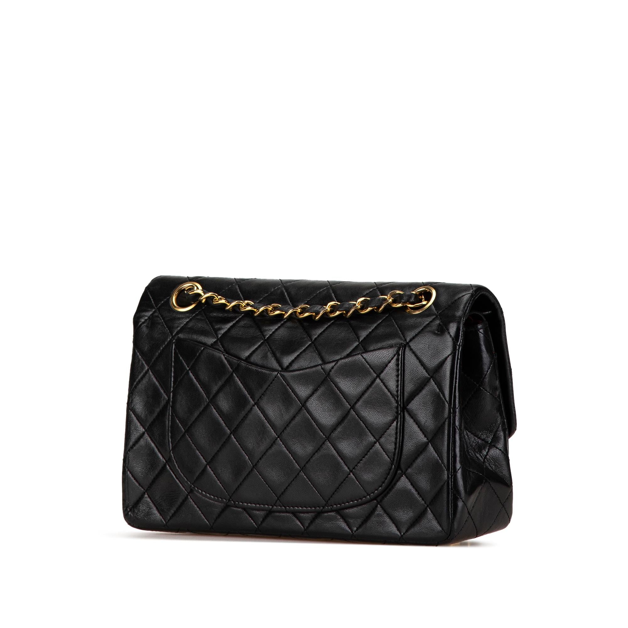 Chanel Small Classic Lambskin Double Flap (SHG-4PLN3c)