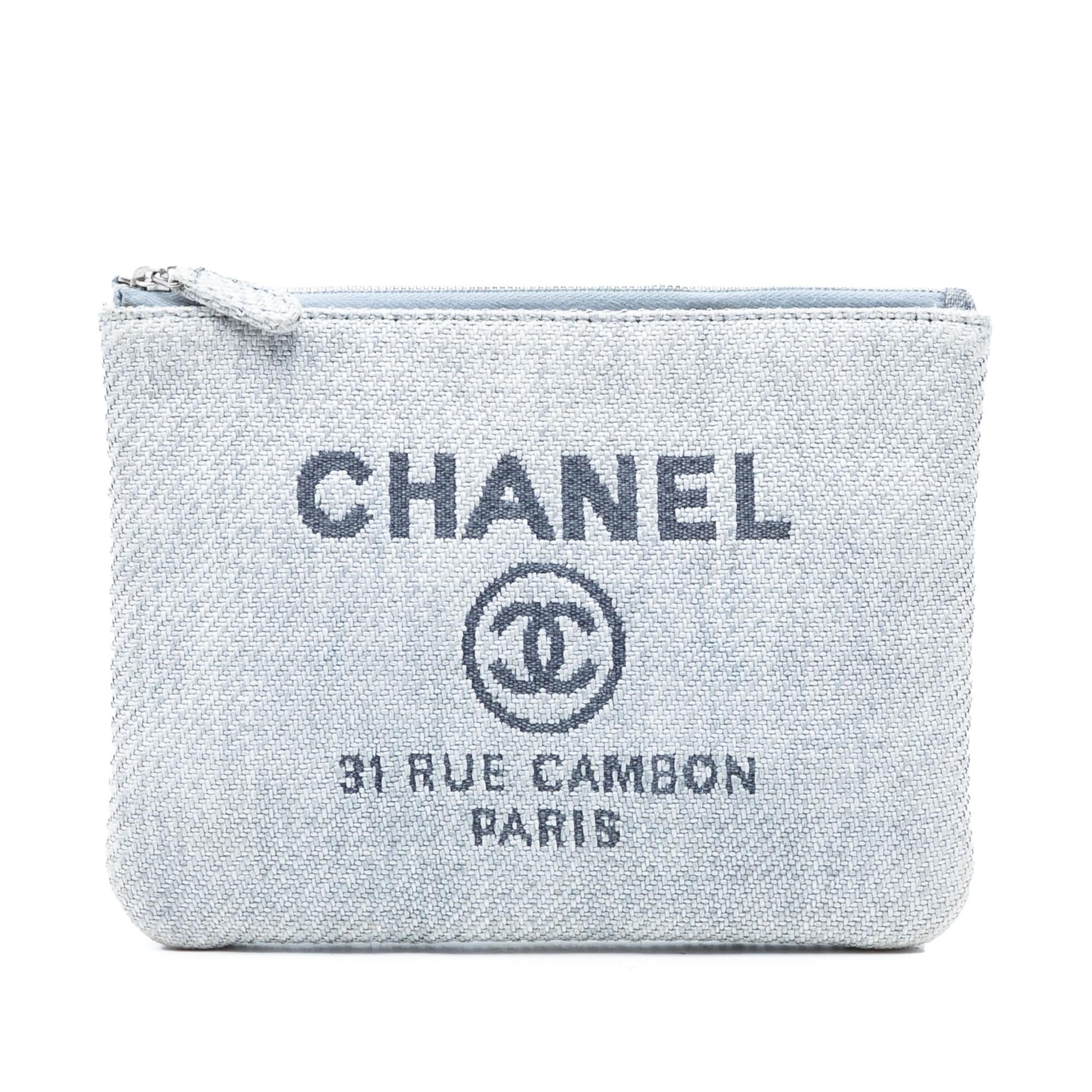 Chanel Small Denim Deauville O Case Clutch