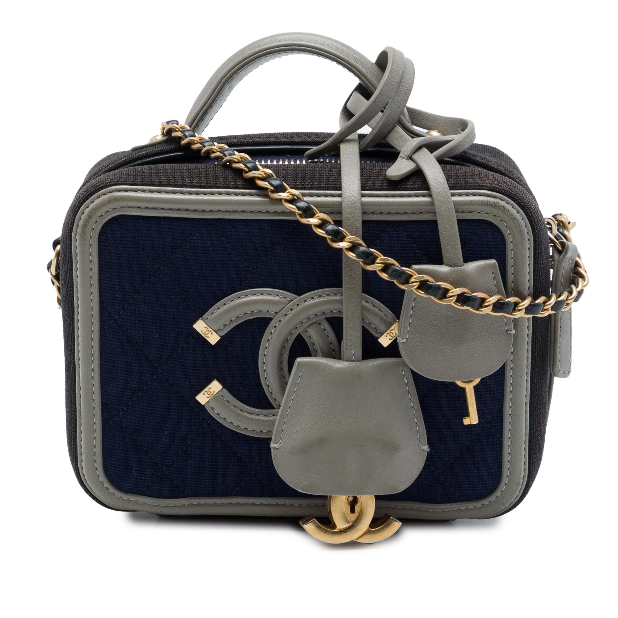 Chanel Small Jersey CC Filigree Vanity Case