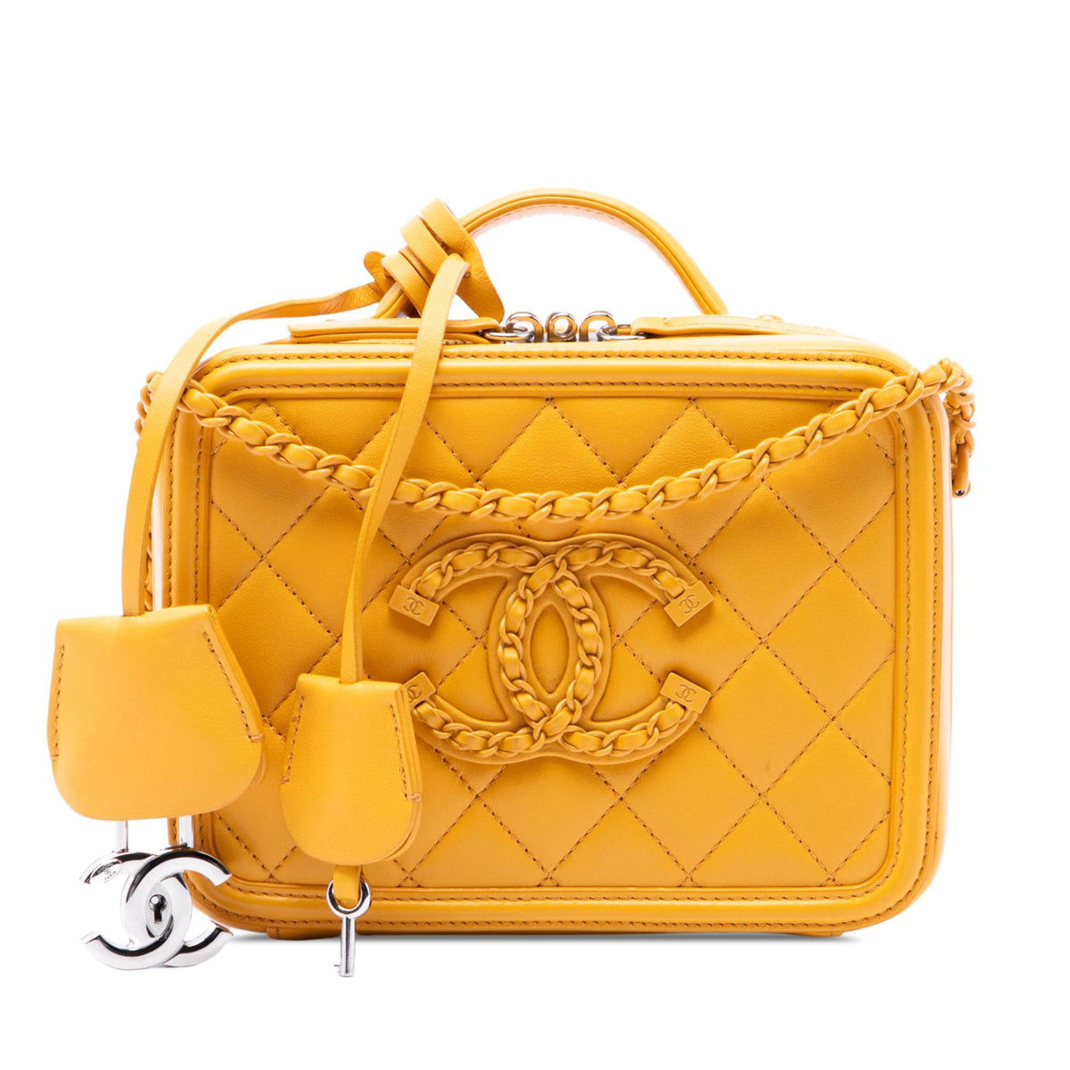 Chanel Small Lambskin CC Filigree Incognito Vanity Case