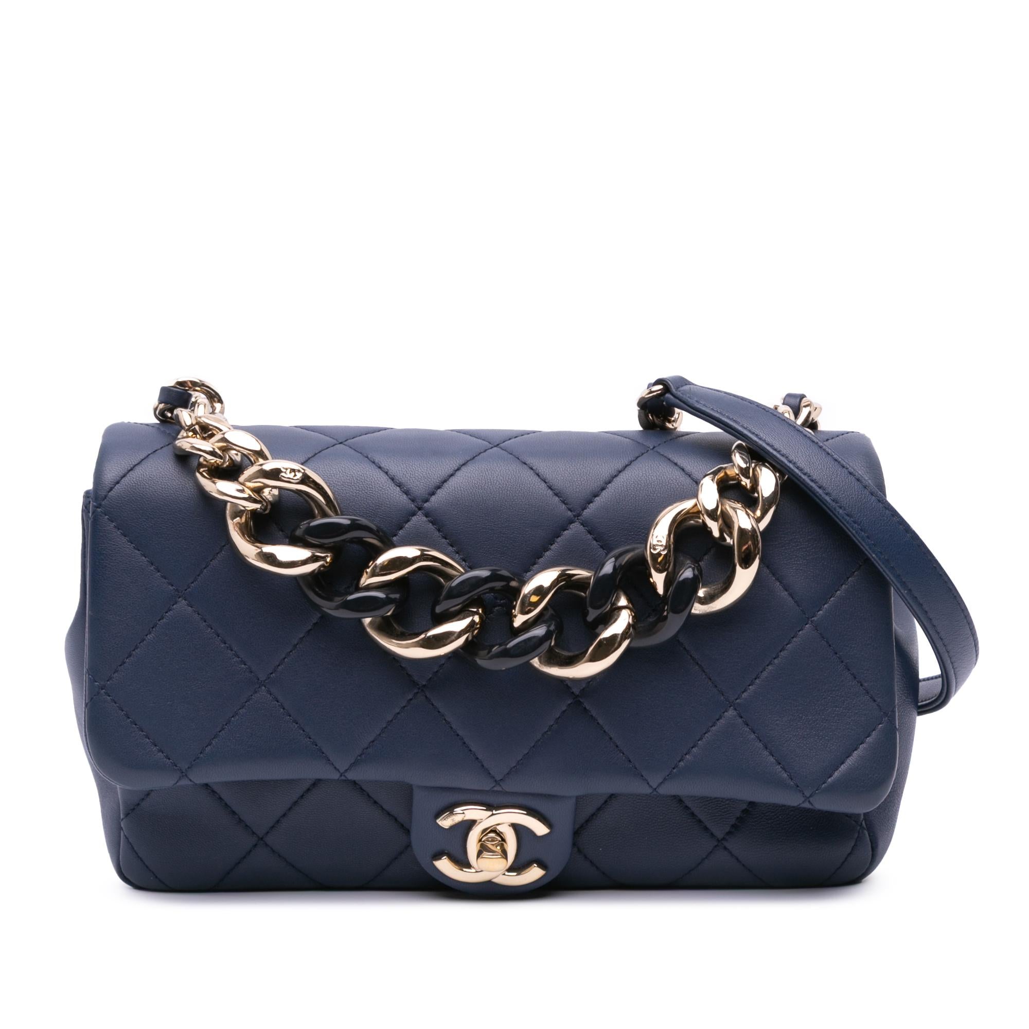 Chanel Small Lambskin Elegant Chain Single Flap
