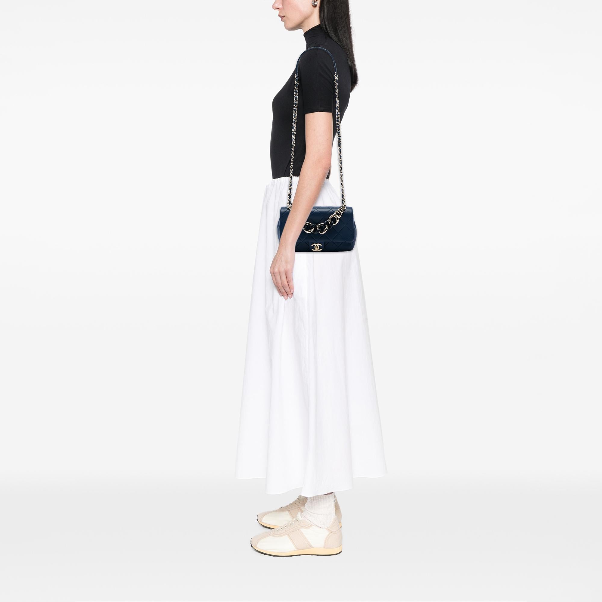 Chanel Small Lambskin Elegant Chain Single Flap