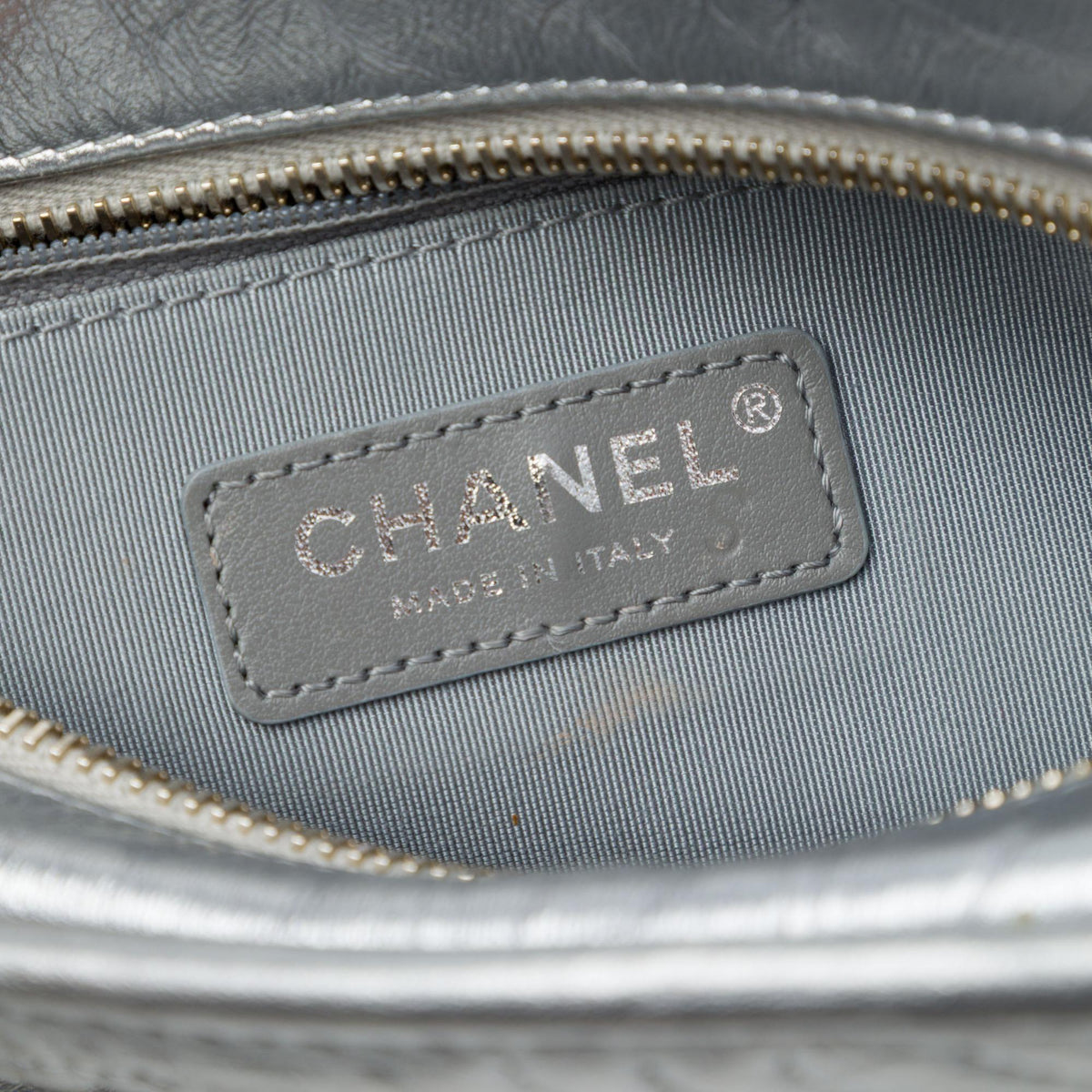 Chanel Small Metallic Calfskin CC Stitched Gabrielle Hobo