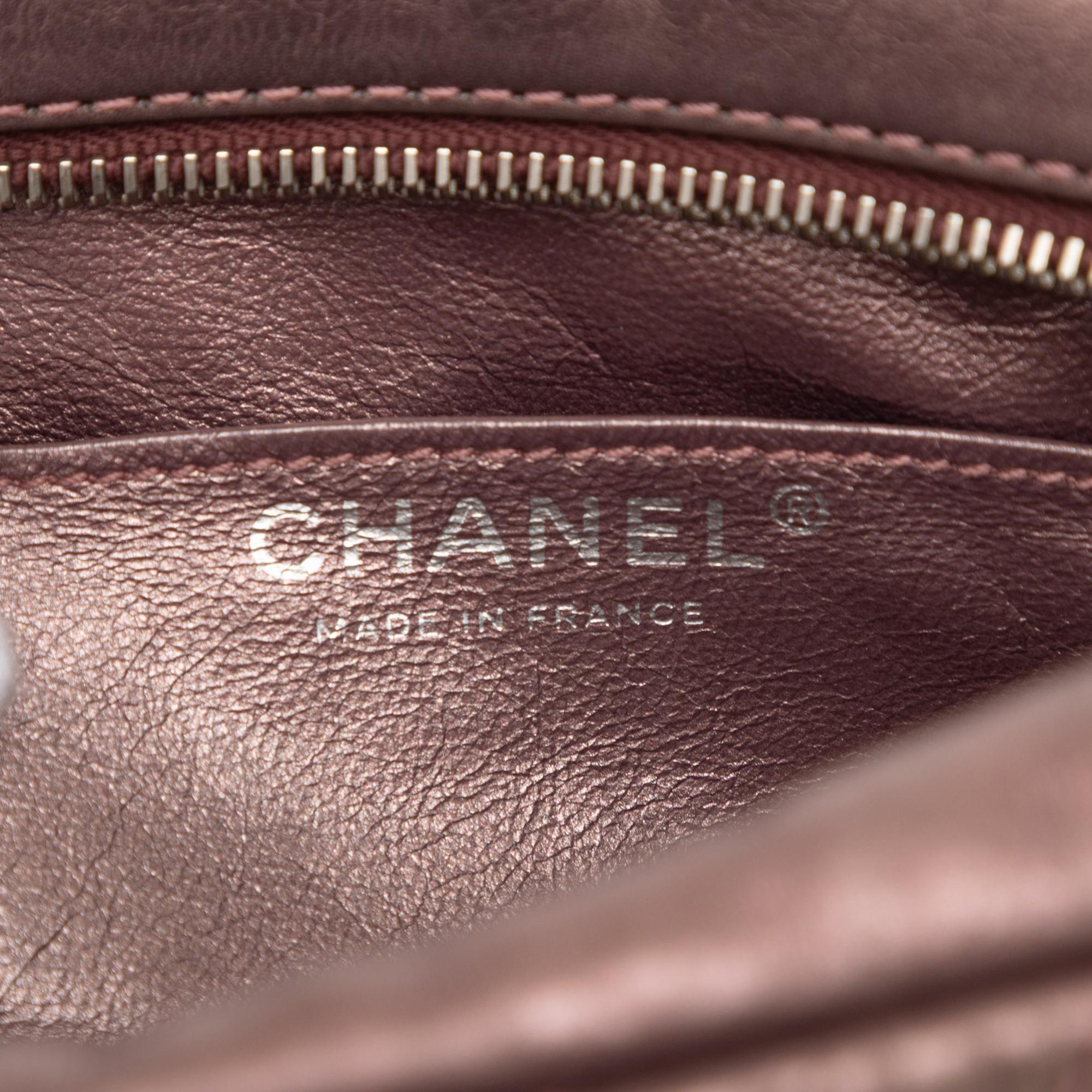 Chanel Small Metallic Quilted Aged Calfskin Reissue Camera Bag