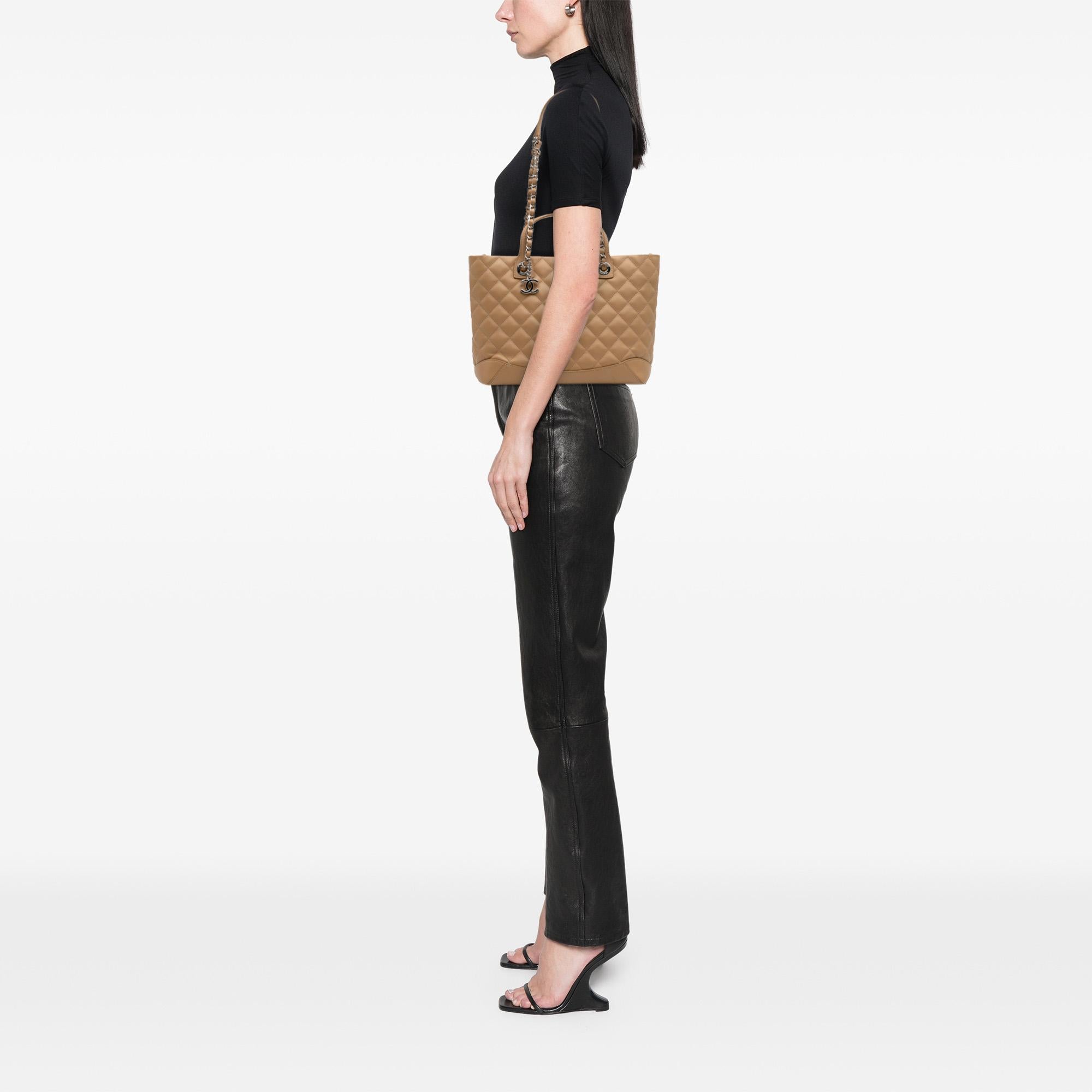 Chanel Small Quilted Calfskin Easy Shopping Tote