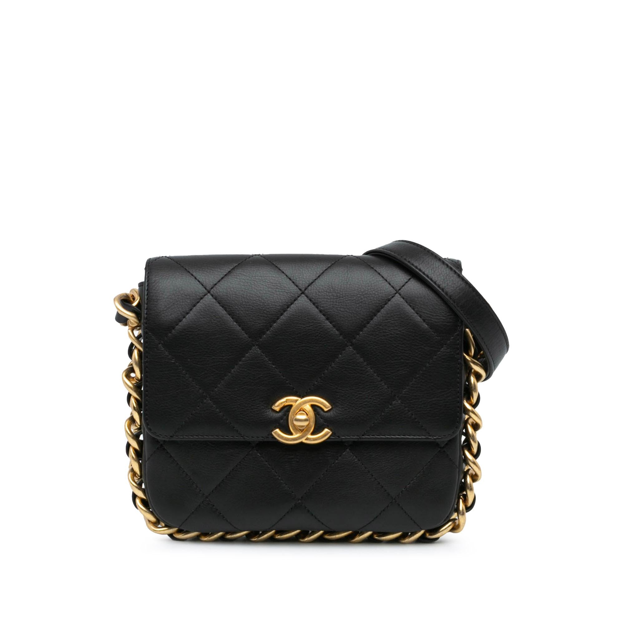 Chanel Small Quilted Calfskin Framing Chain Flap