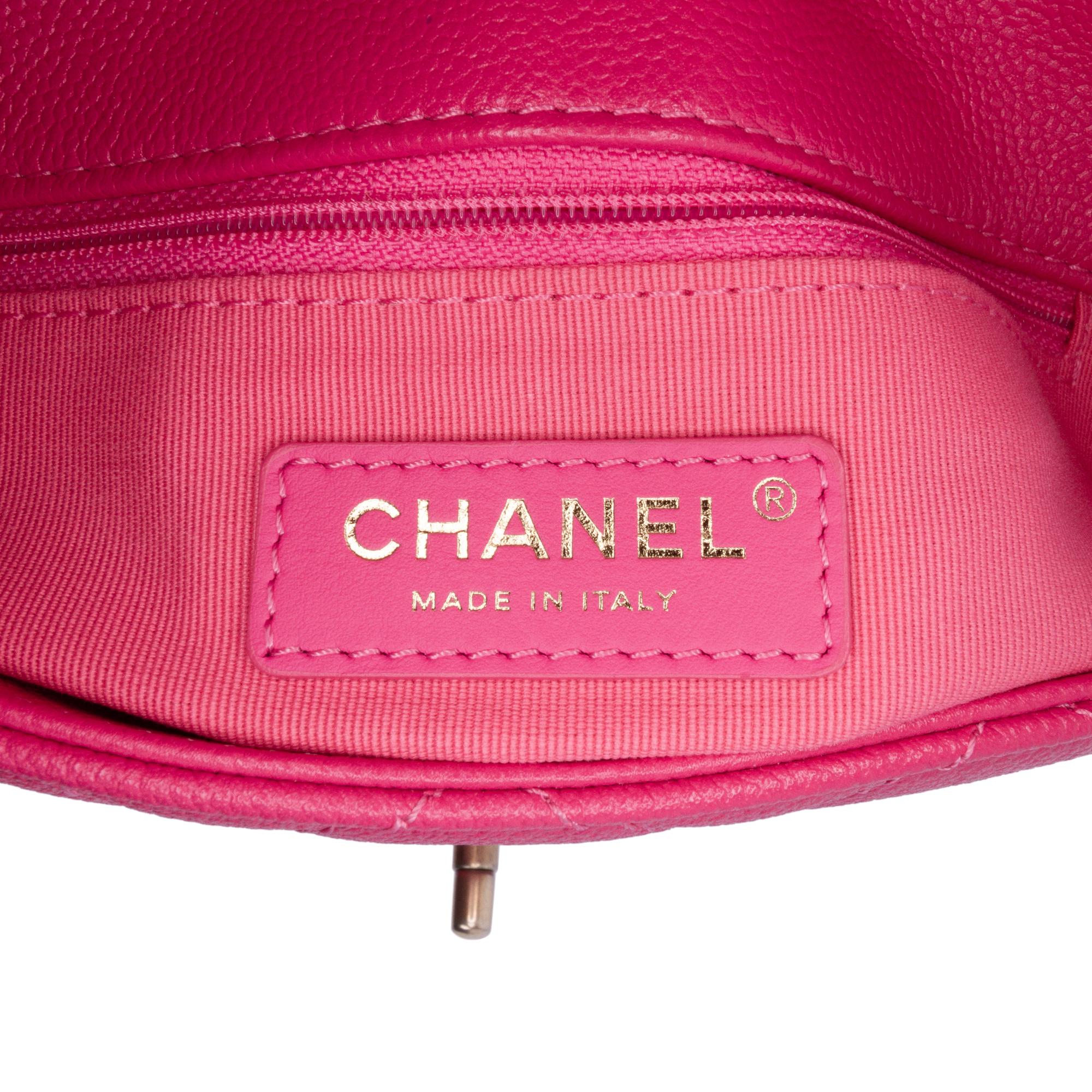 Chanel Small Quilted Caviar Chain Melody Flap
