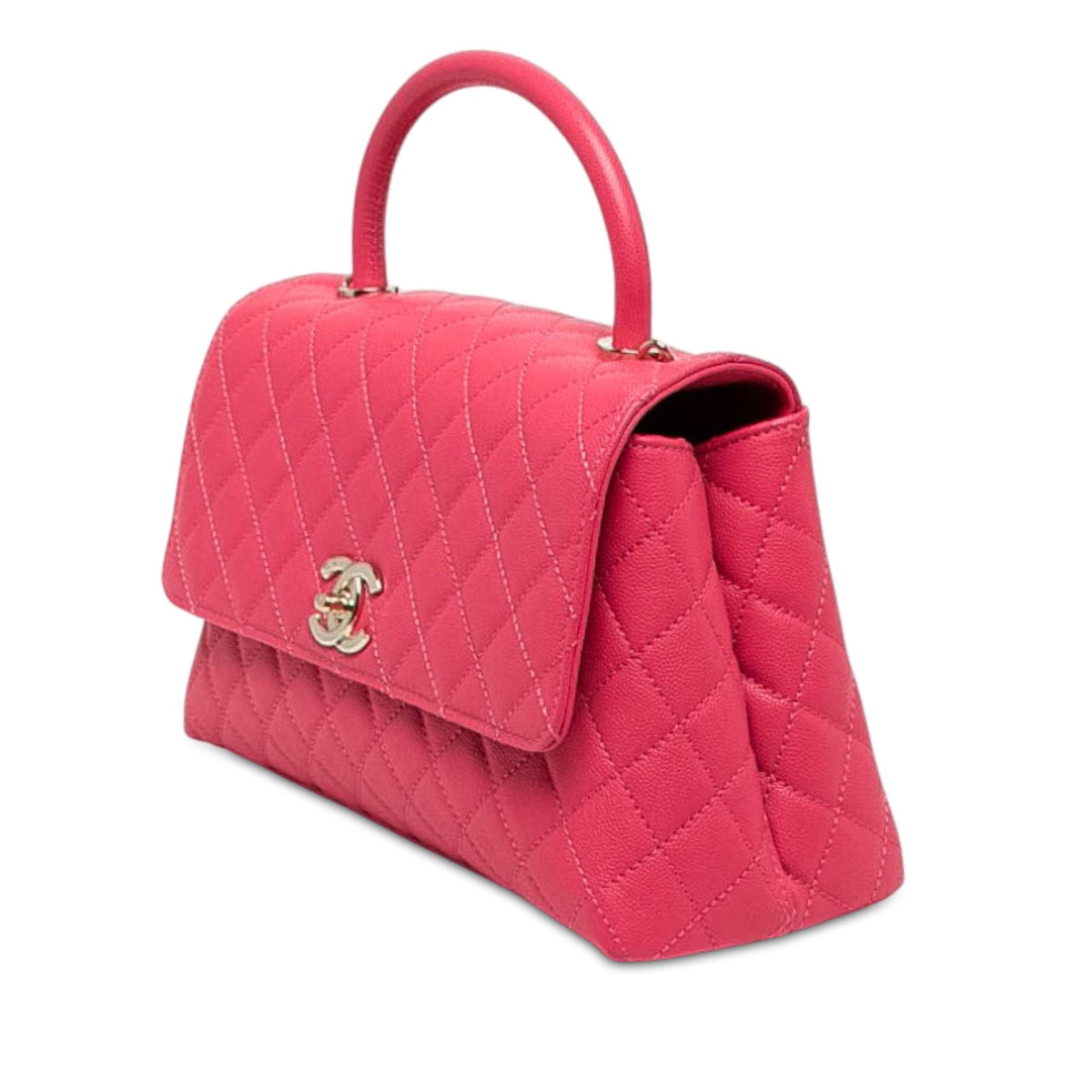 Chanel Small Quilted Caviar Coco Top Handle Bag