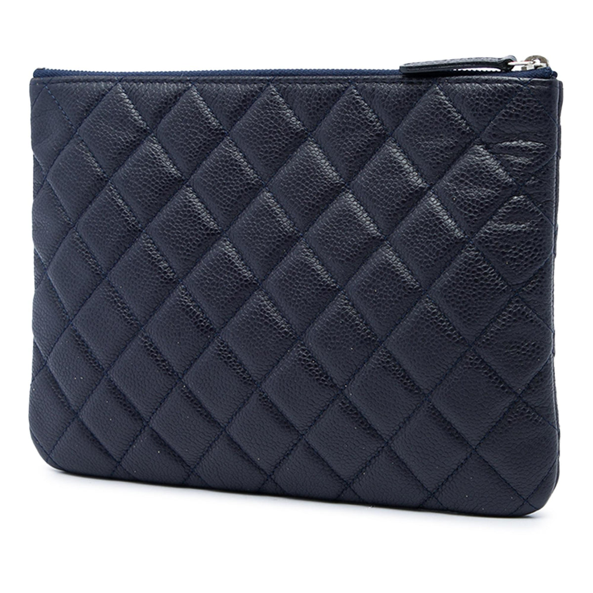 Chanel Small Quilted Caviar O Case Clutch