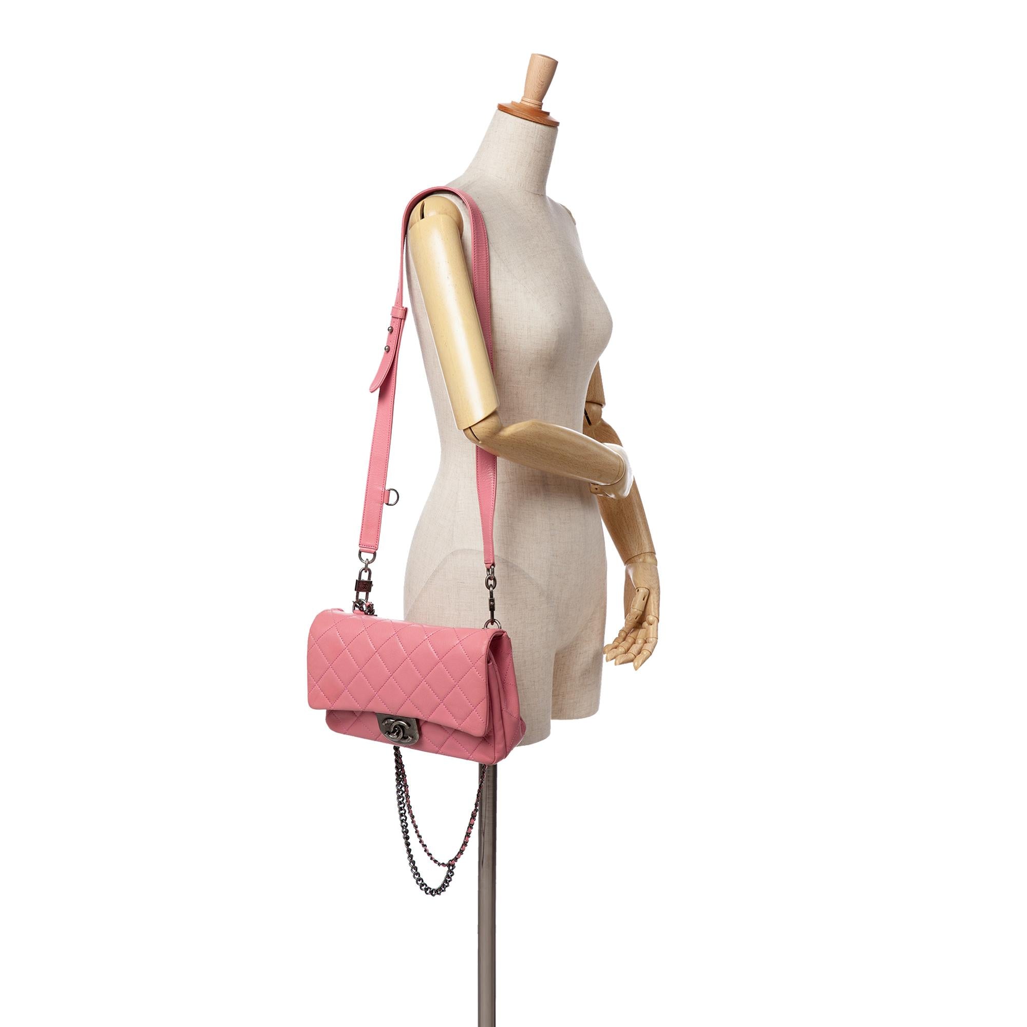 Chanel Small Quilted Goatskin Double Carry Waist Chain Flap