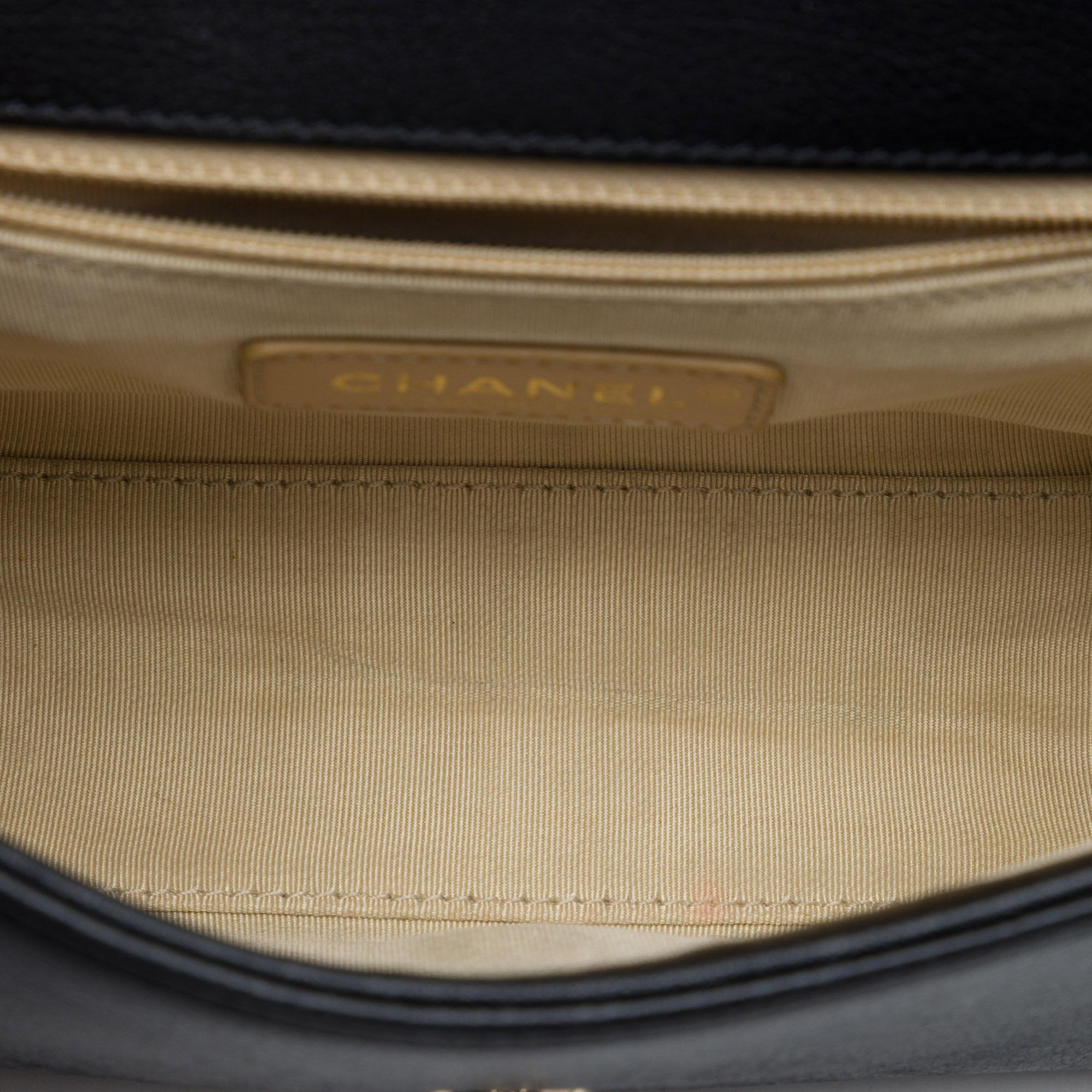 Chanel Small Quilted Grained Calfskin Label Click Flap