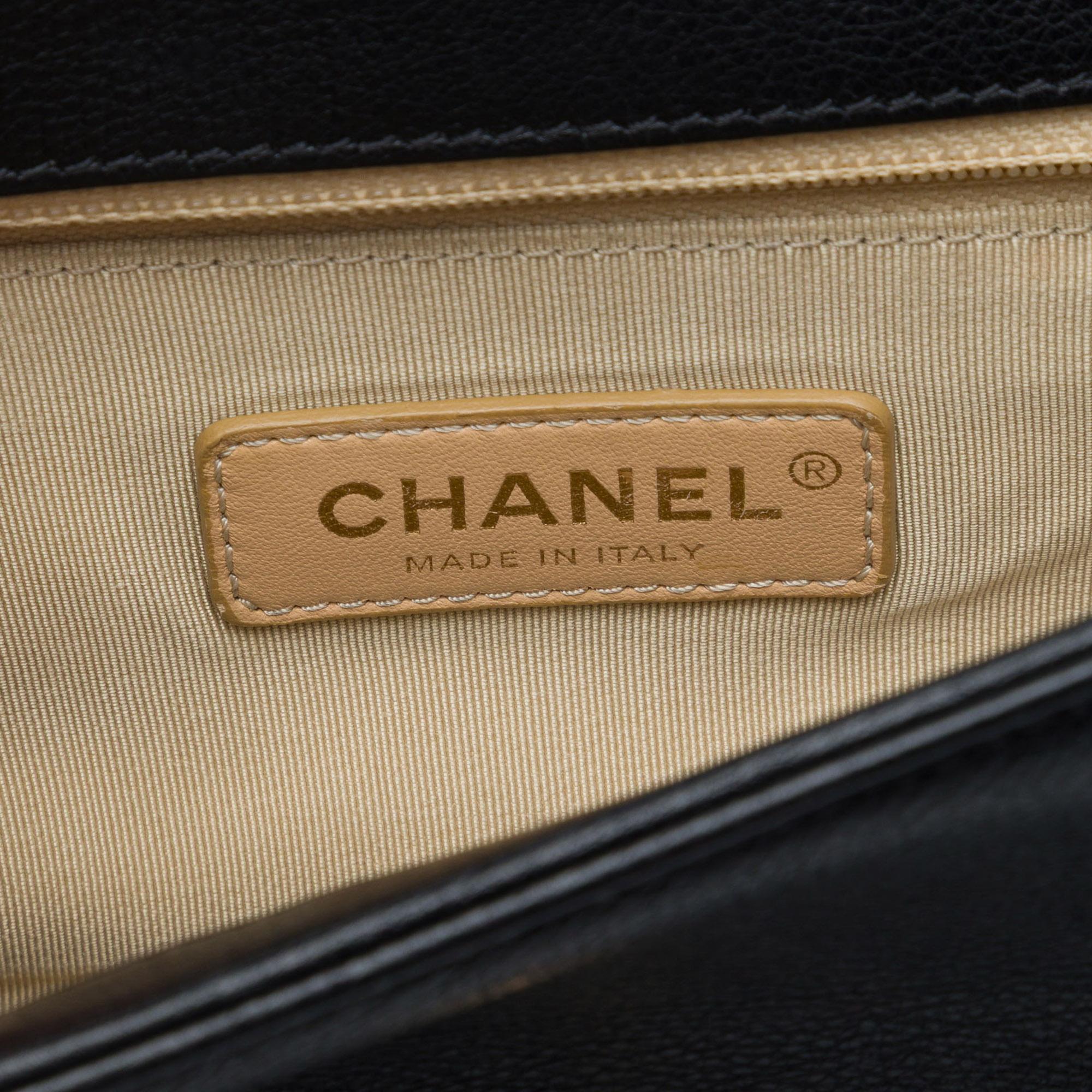 Chanel Small Quilted Grained Calfskin Label Click Flap