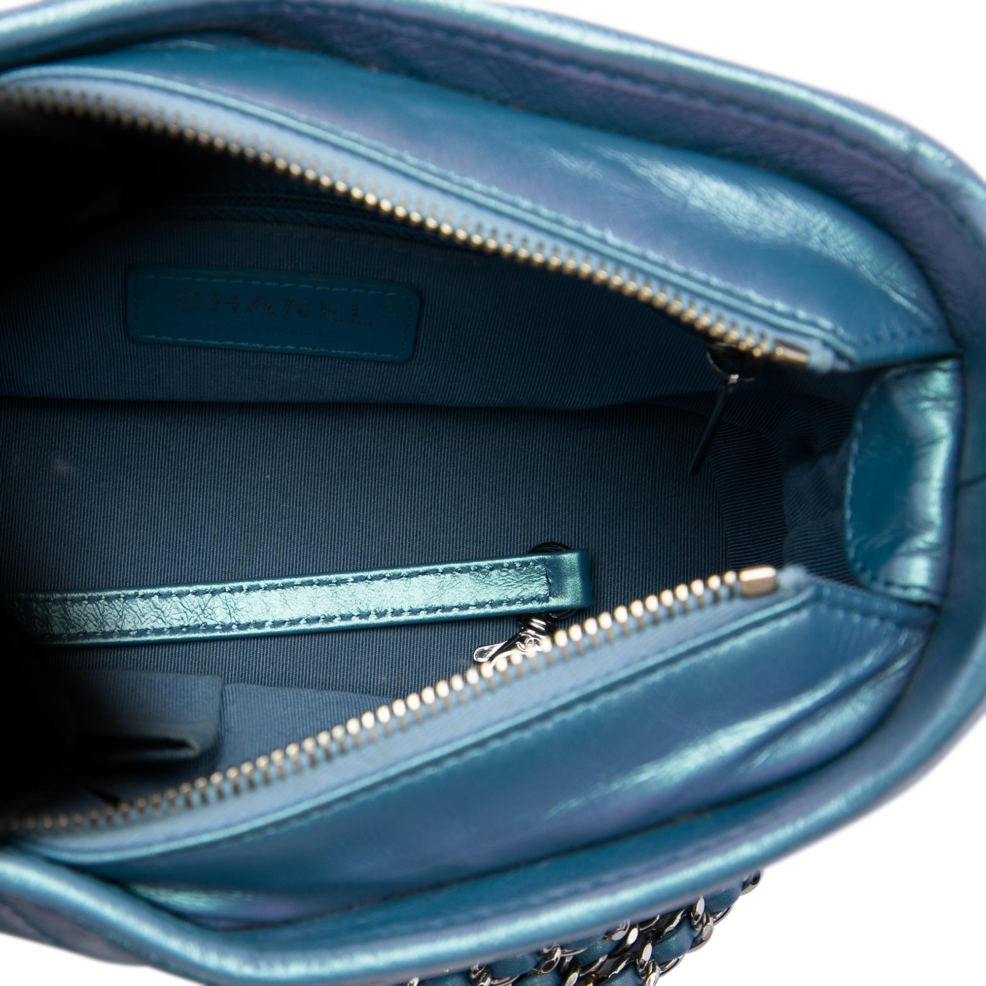 Chanel Small Quilted Iridescent Aged Calfskin Gabrielle Hobo