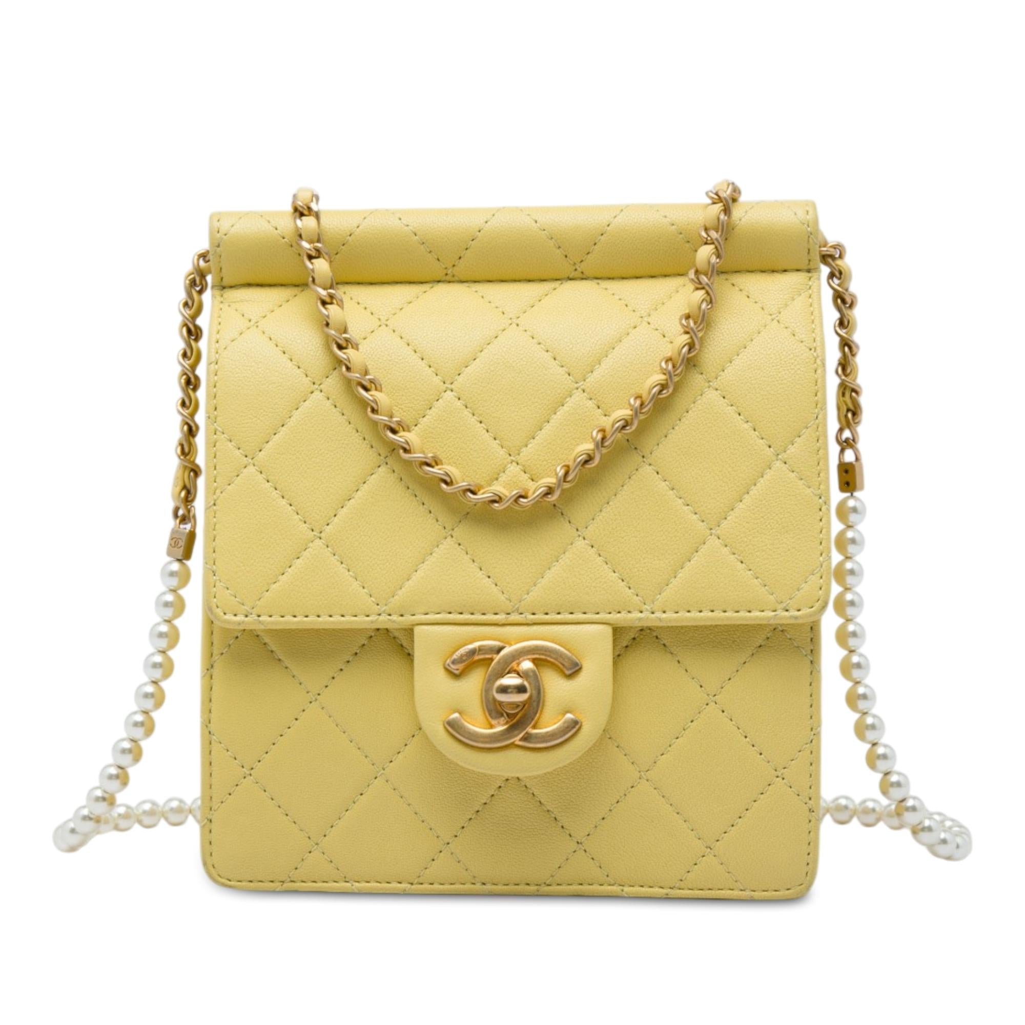 Chanel Small Quilted Lambskin Chic Pearls Flap