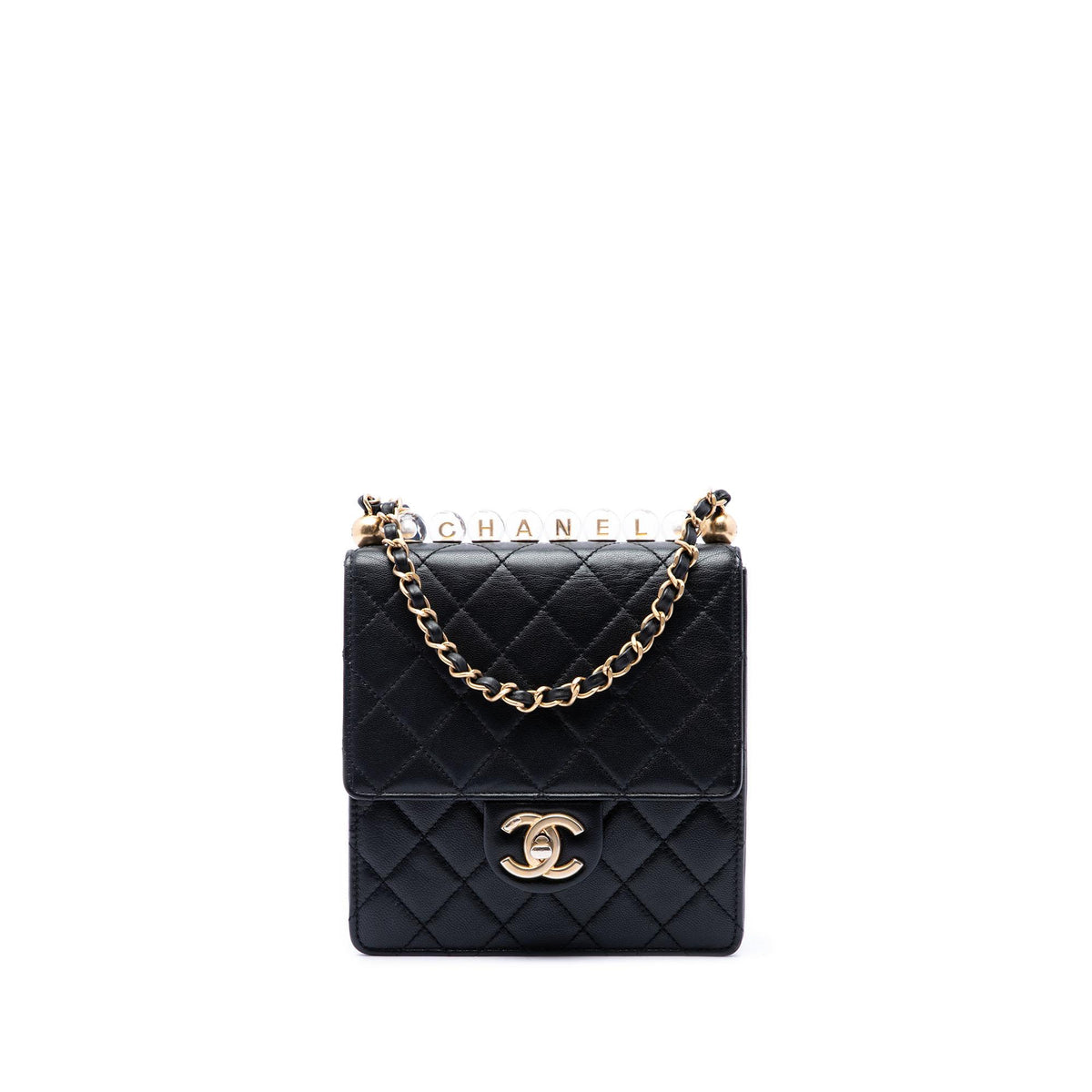 Chanel Small Quilted Lambskin Chic Pearls Flap
