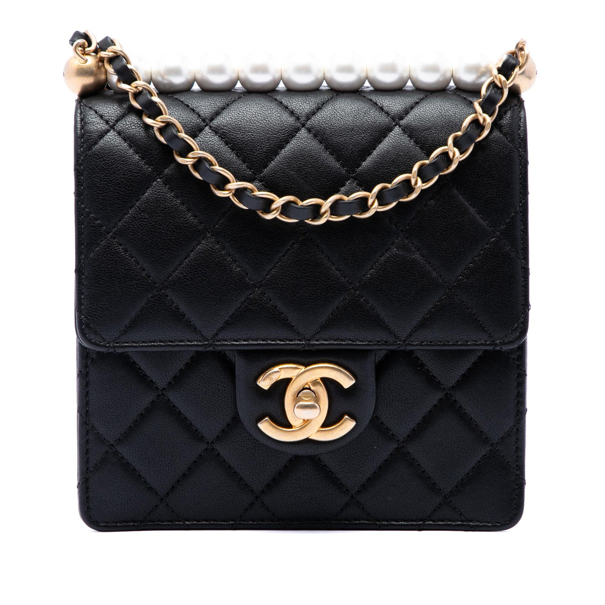 Chanel Small Quilted Lambskin Chic Pearls Flap