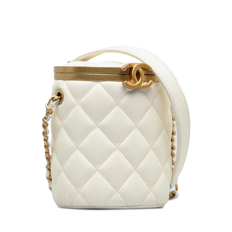 Chanel Small Quilted Lambskin Crown Box Bag (SHG-GuyXwC)